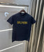 Balmain Paris Navy Blue  Logo Work Premium T-Shirt