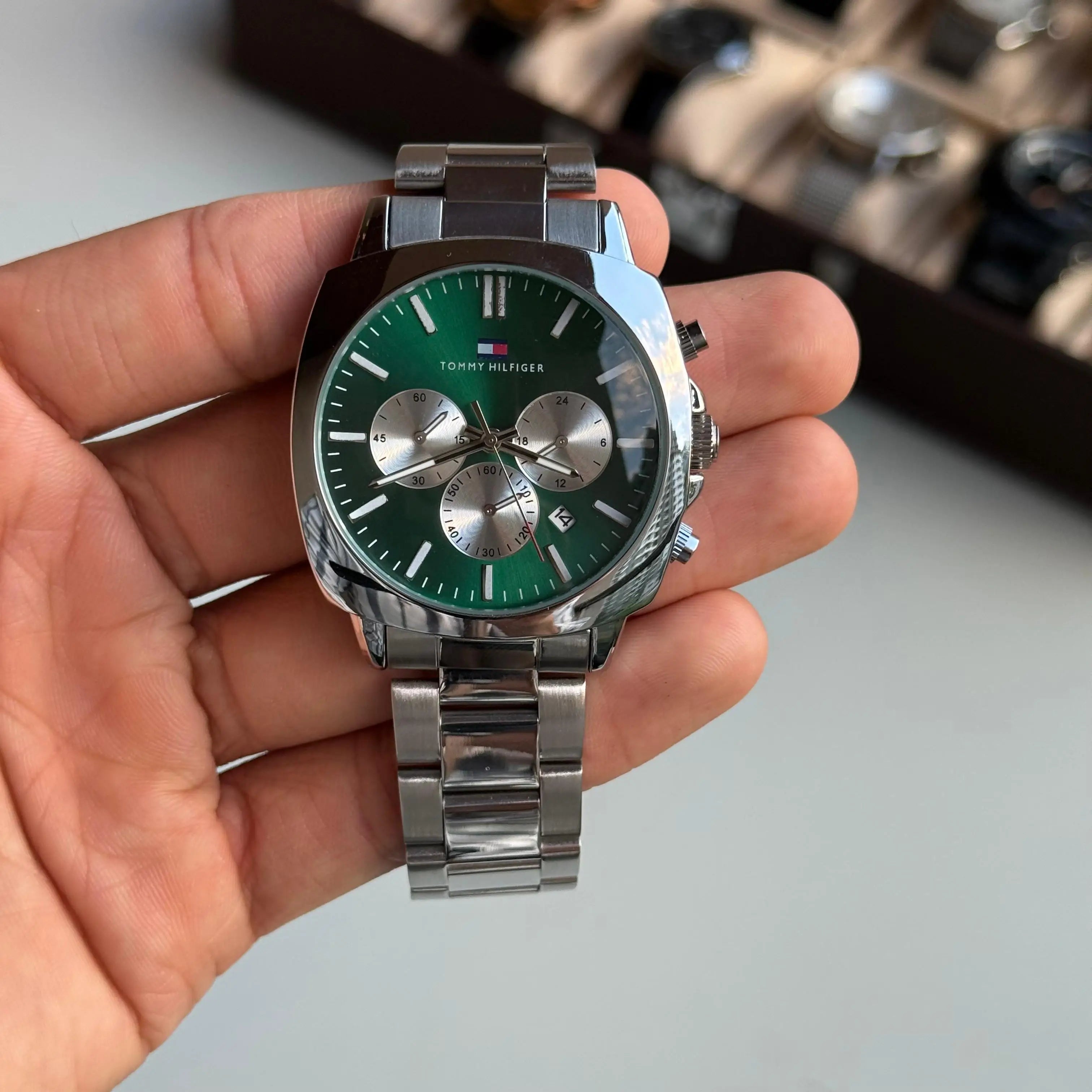 Tommy Hilfige_r Chronograph Silver Green Dial Secondary image