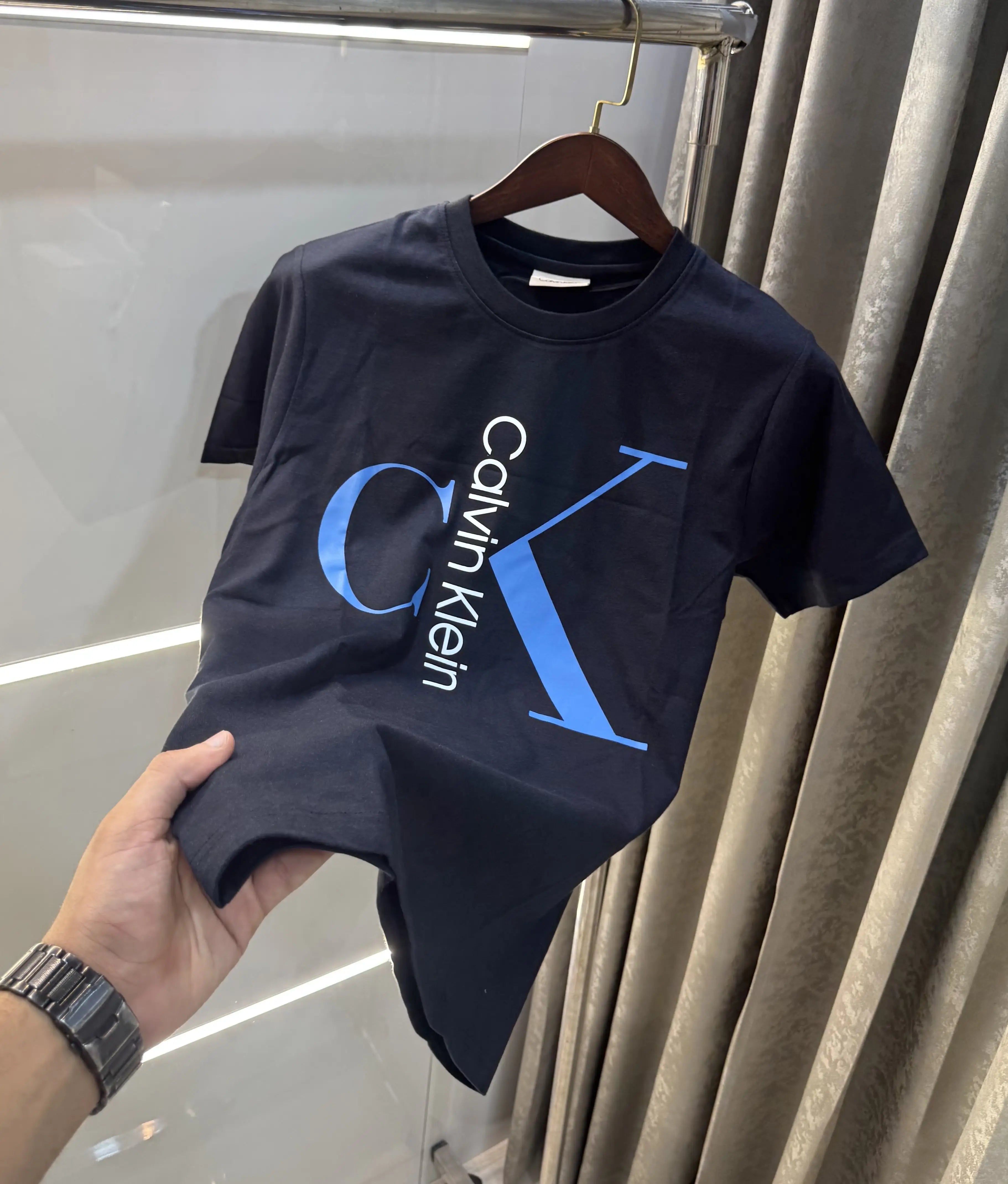 Calvin Klein Navy Blue Logo Work Premium T-Shirt Main image