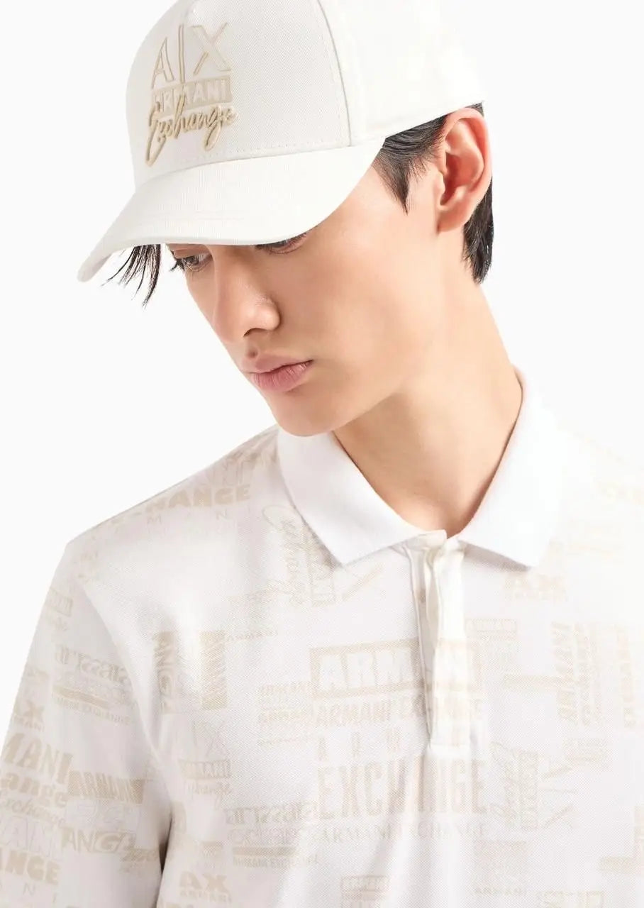 Arman i Exchange White Monogram Premium Polo T-Shirt Main image