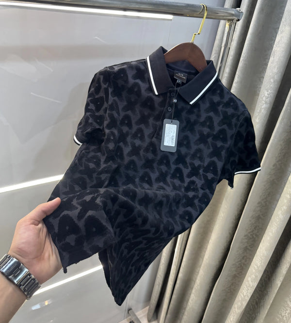 Arman i Exchange Black Monogram Premium Polo T-Shirt