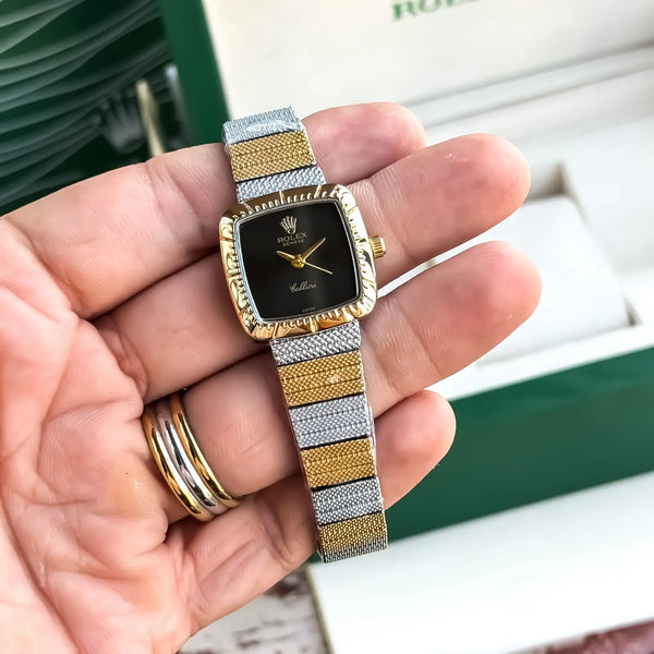 ROLEX_LADIES_GOLD_TT_BLACK