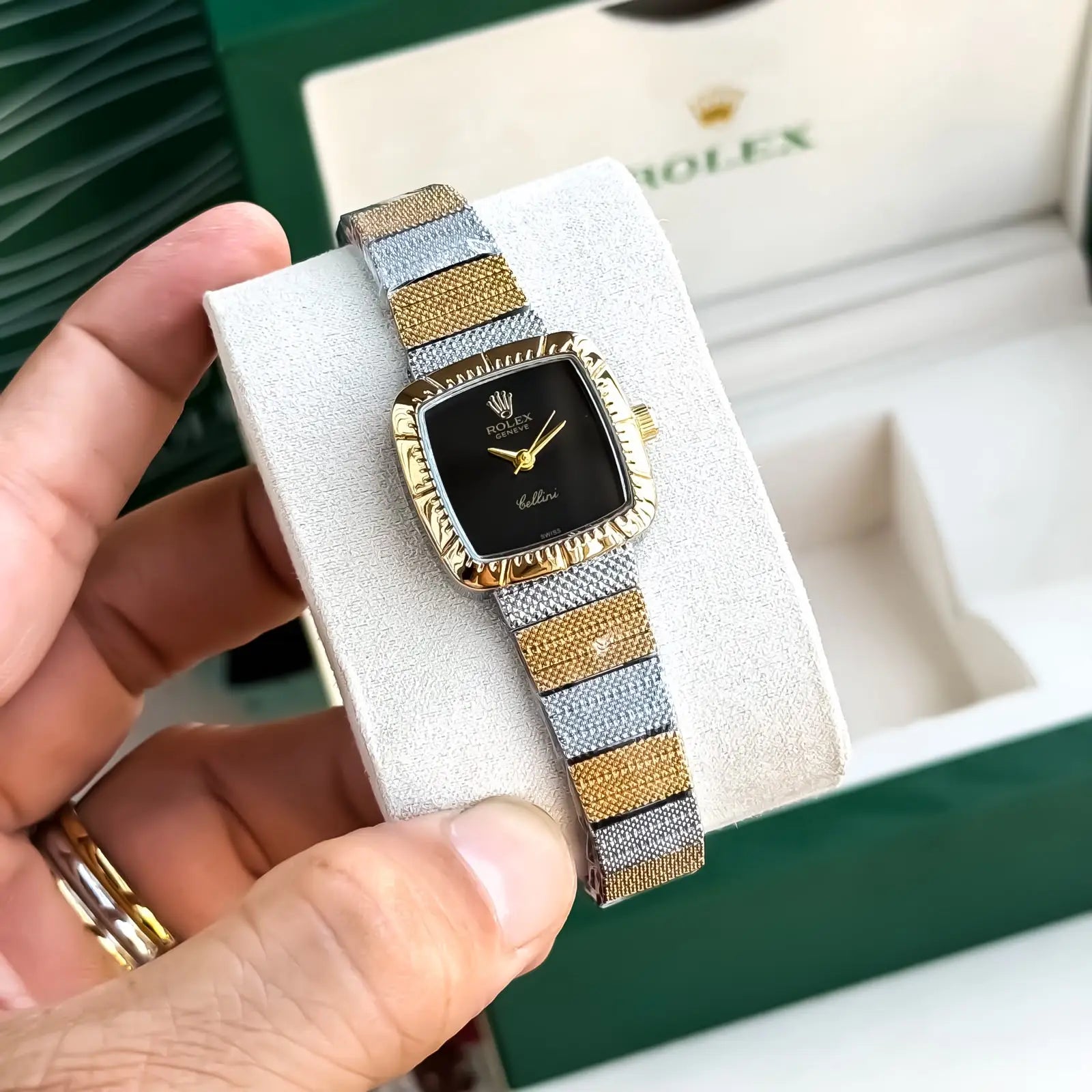 ROLEX_LADIES_GOLD_TT_BLACK