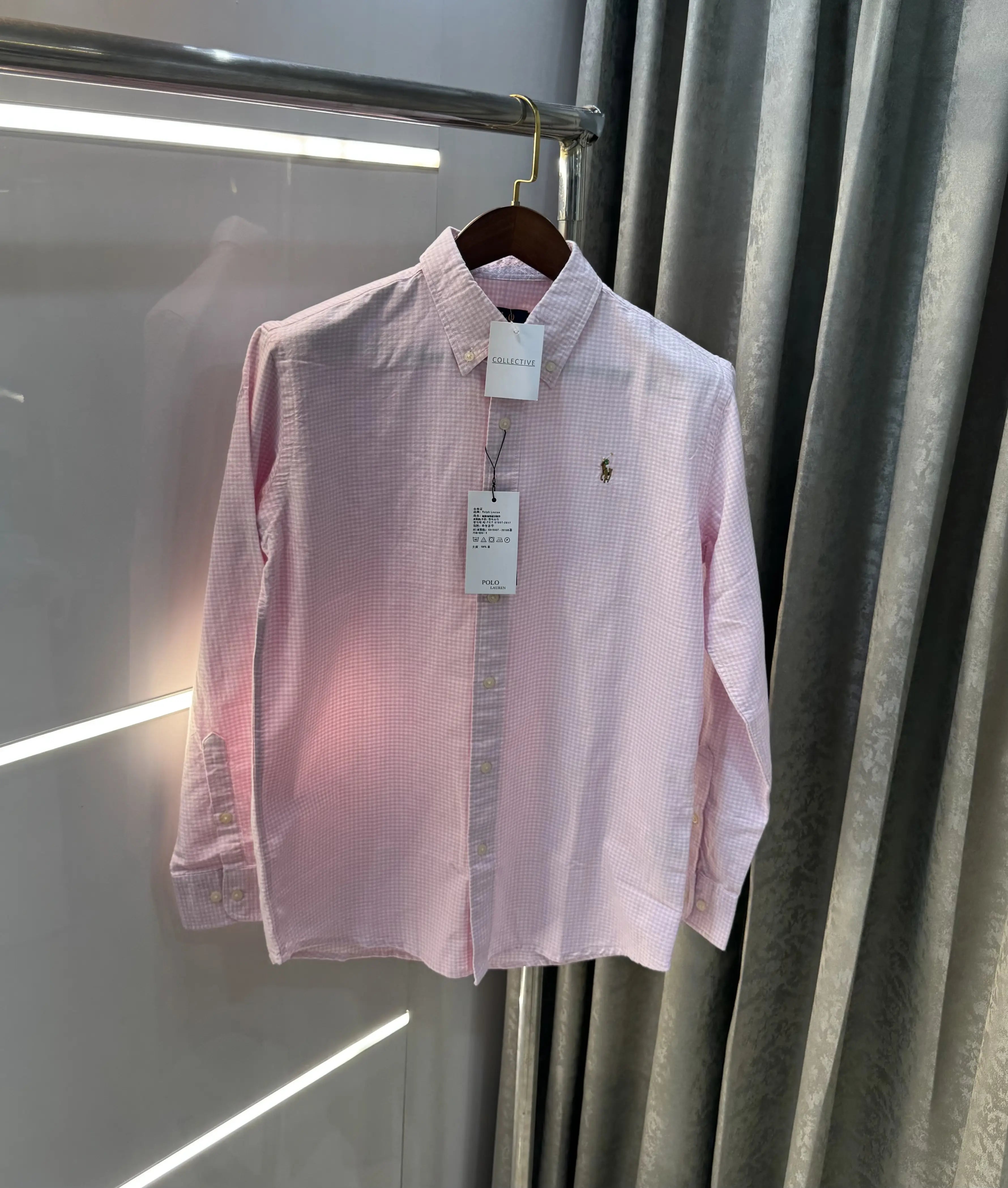Ralph Lauren Pink Small Checks Premium Shirt Secondary image