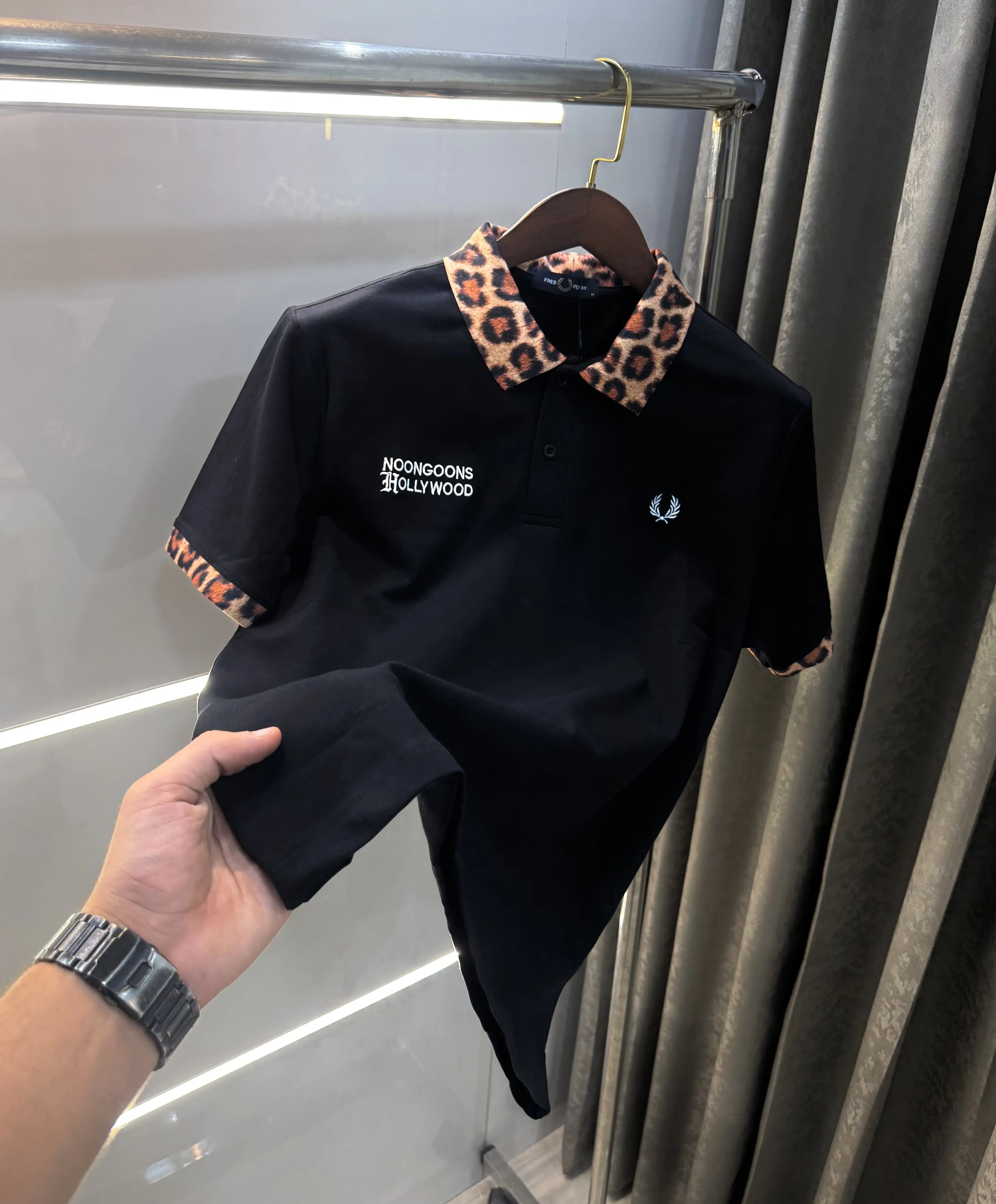 Fredperry Black Embroidery Logo Premium Polo T-Shirt Main image