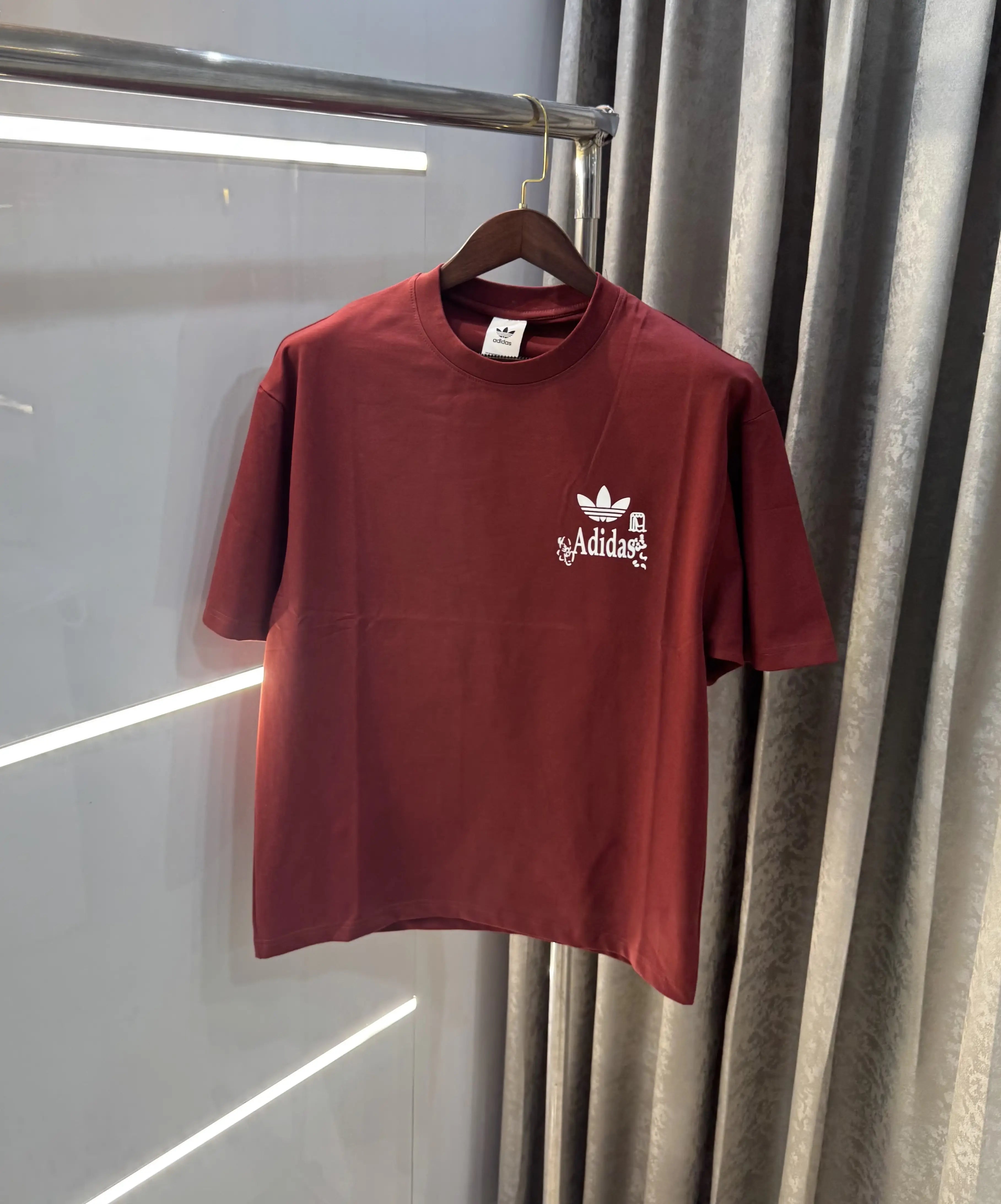 Adidas Rust Logo Print Imported Oversized T-Shirt Secondary image