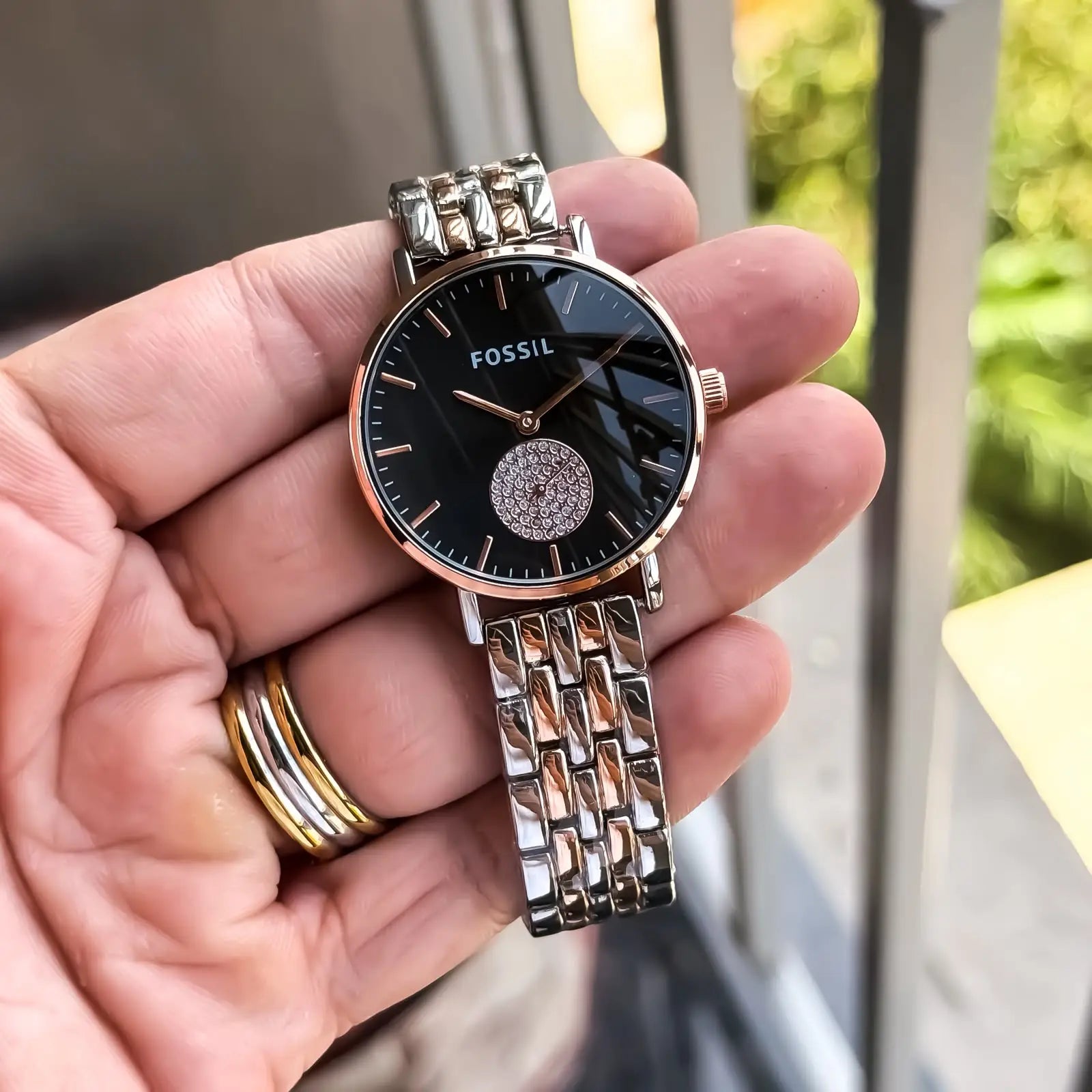 FOSSIL_LADIES_ROSE-TT-BLACK