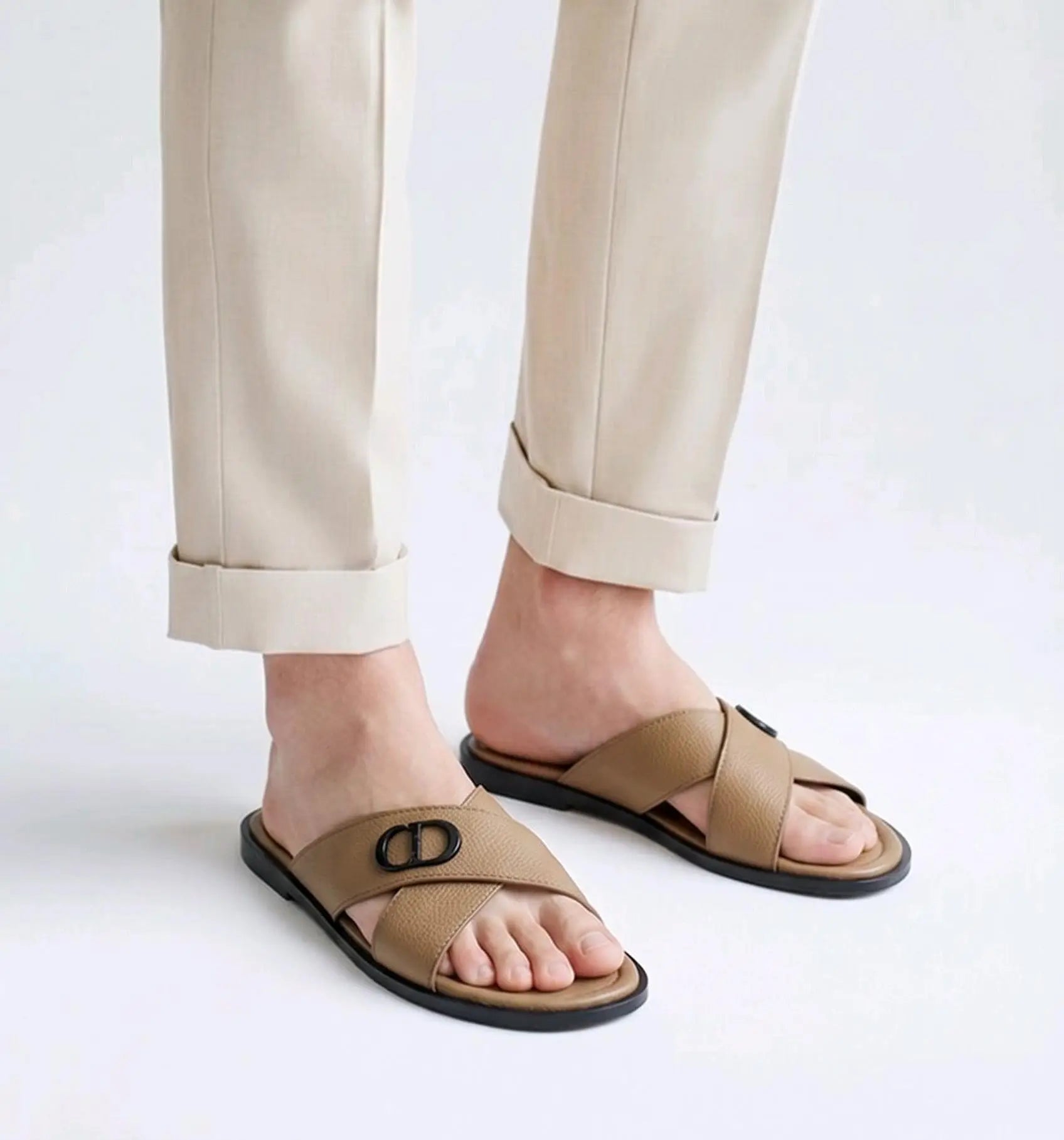 Dior_CD Cross Beige Premium Slide For Men Main image