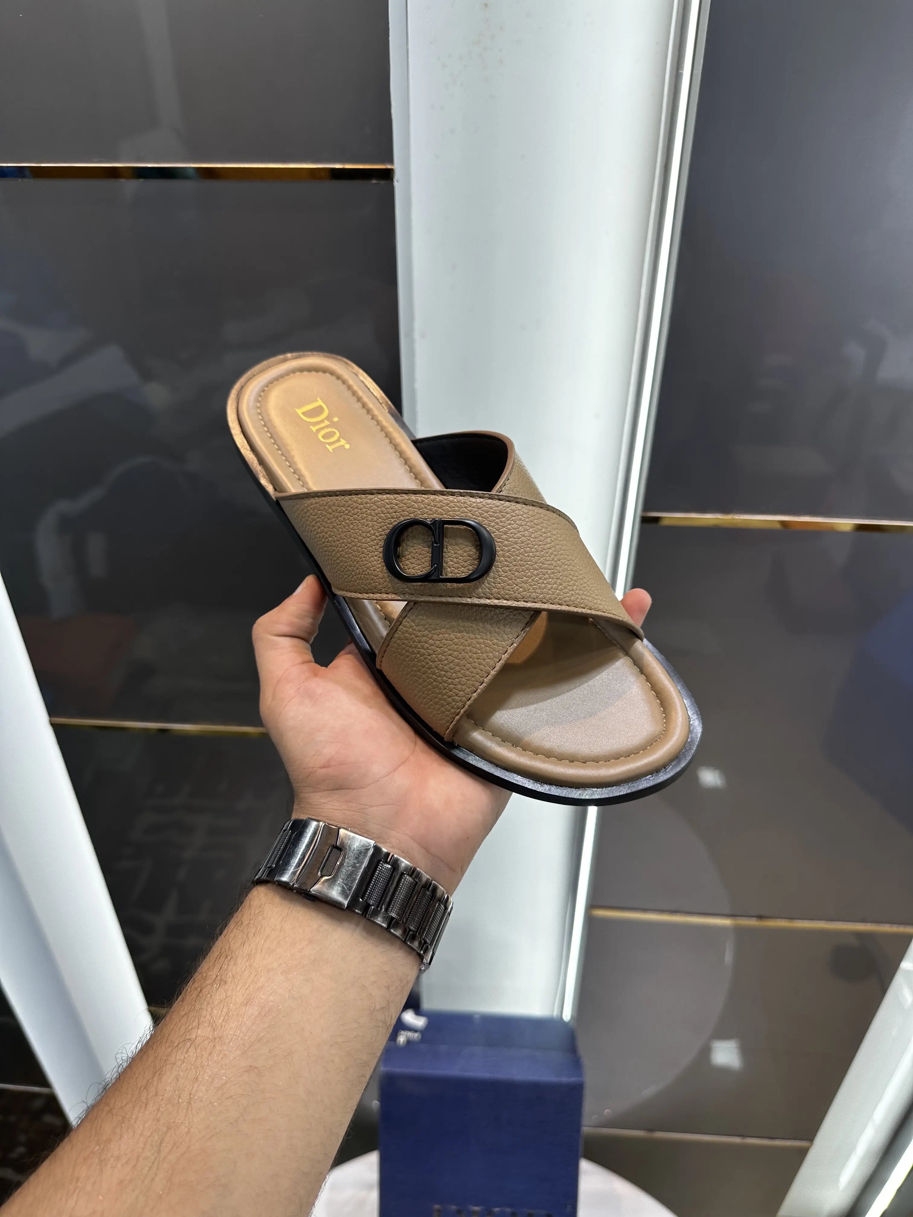 Dior_CD Cross Beige Premium Slide For Men Secondary image
