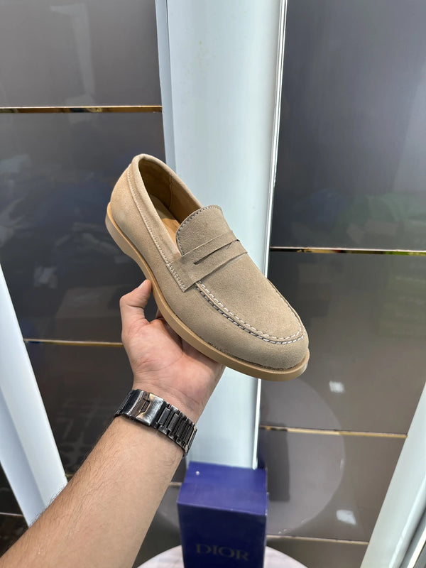 Dior_Beige Premium Suede Leather Formal
