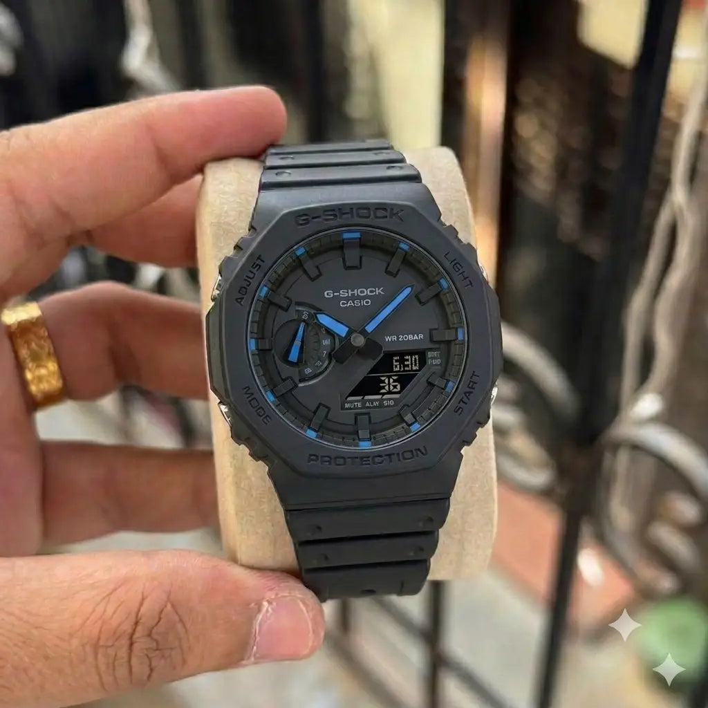 Gshock GA2100 Neon Blue Main image