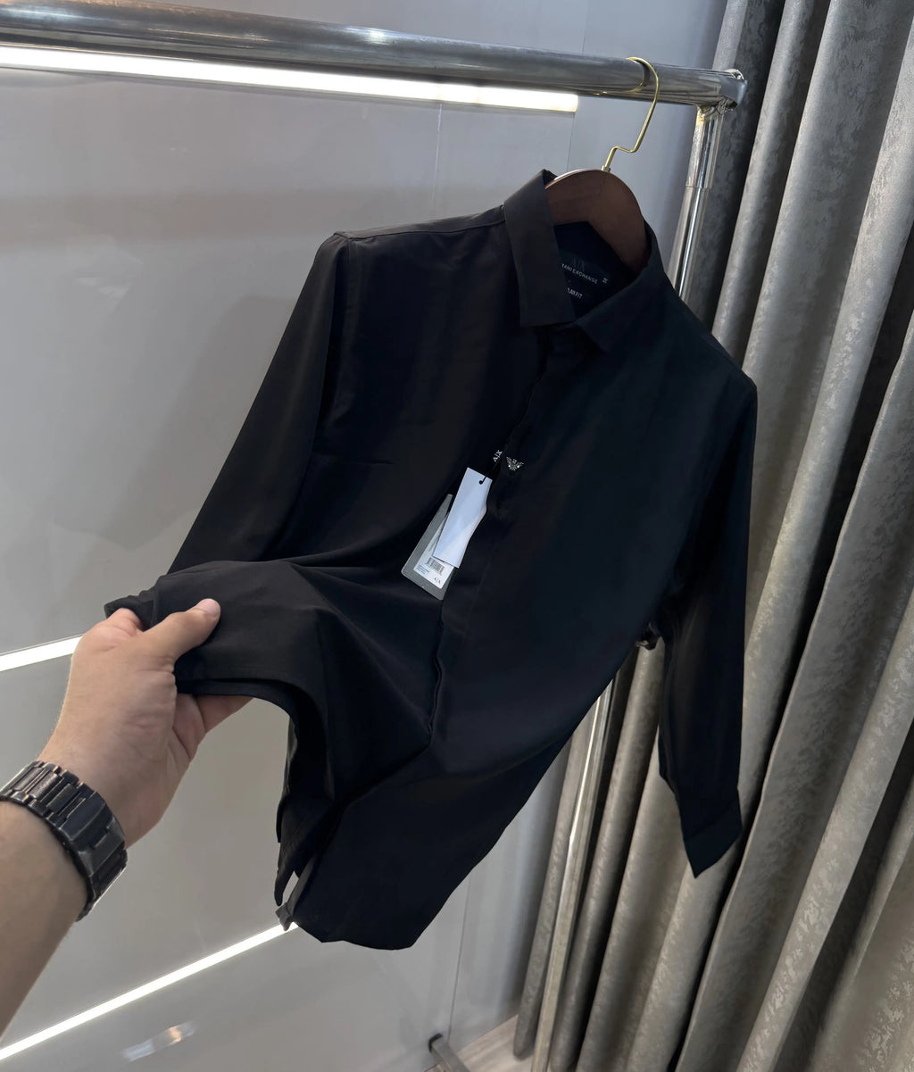 Arman i Exchange Black Designer Imported Shirt