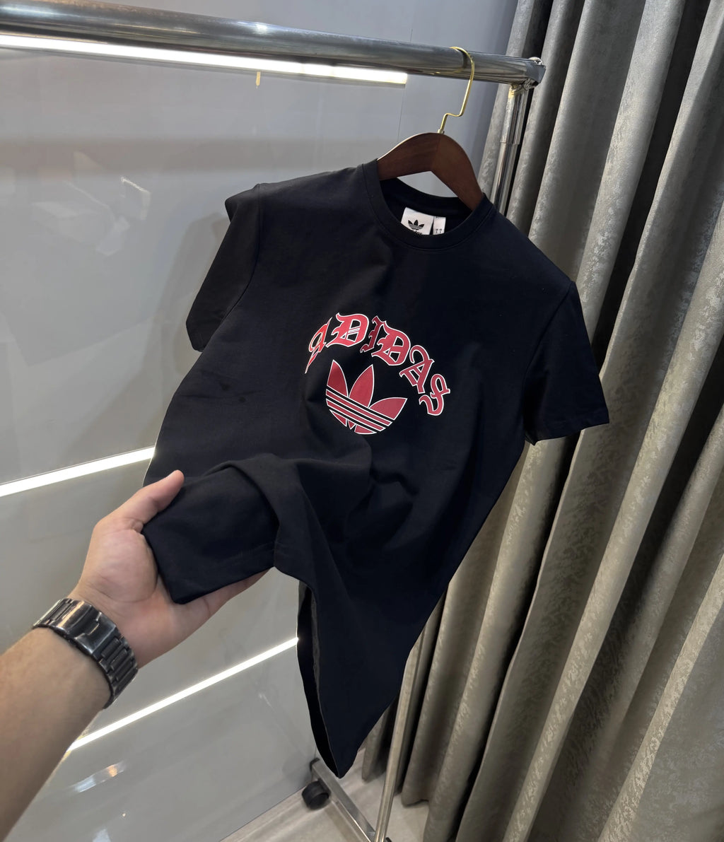 Adidas Black Printed Premium Classic T-Shirt
