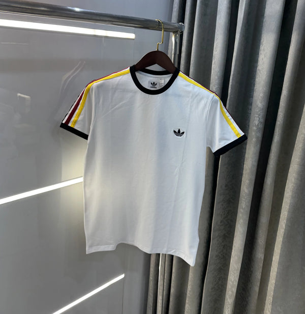 Adidas White Printed Premium Classic T-Shirt