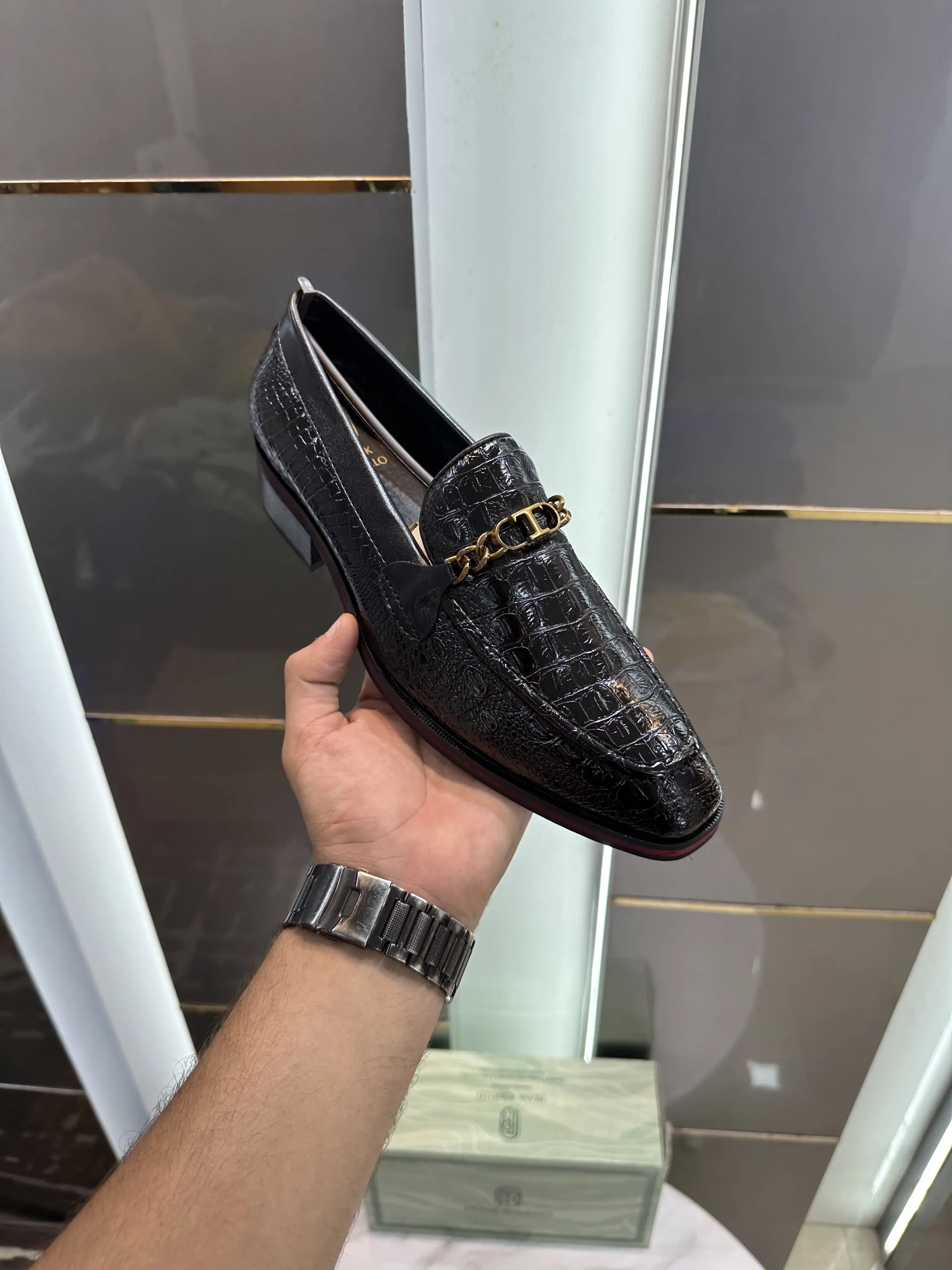 Frank_Romello Black Premium Formal Loafers Secondary image