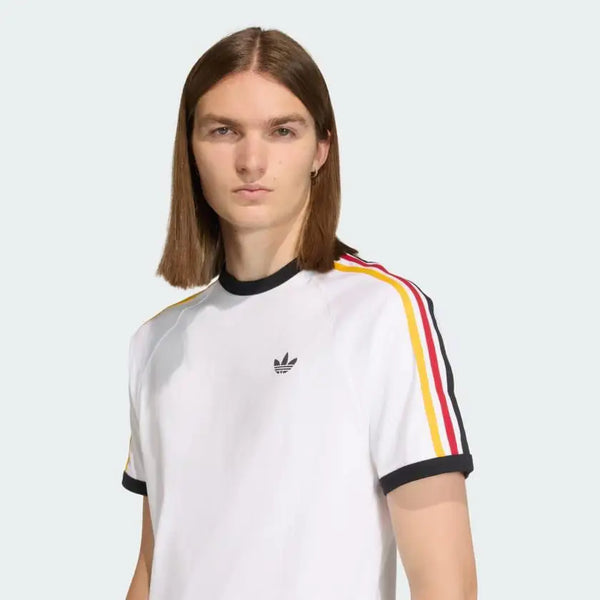 Adidas White Printed Premium Classic T-Shirt