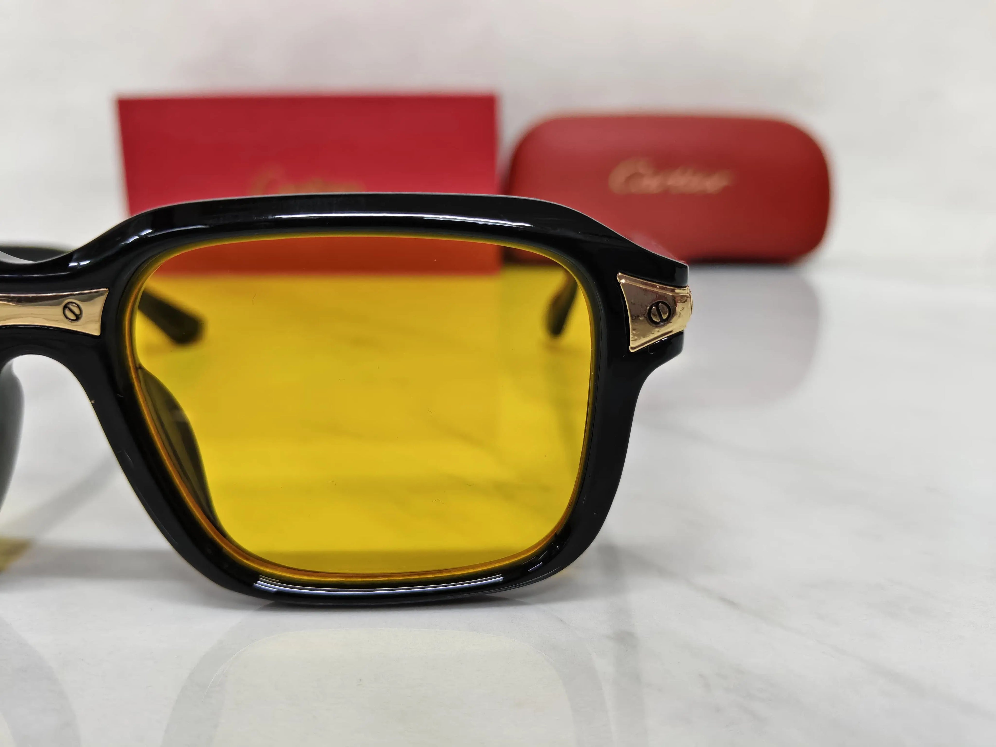 Cartier 0482 BLACK YELLOW