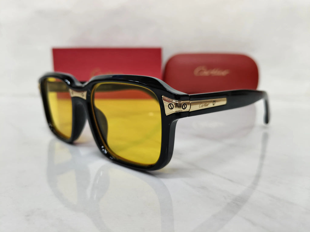 Cartier 0482 BLACK YELLOW