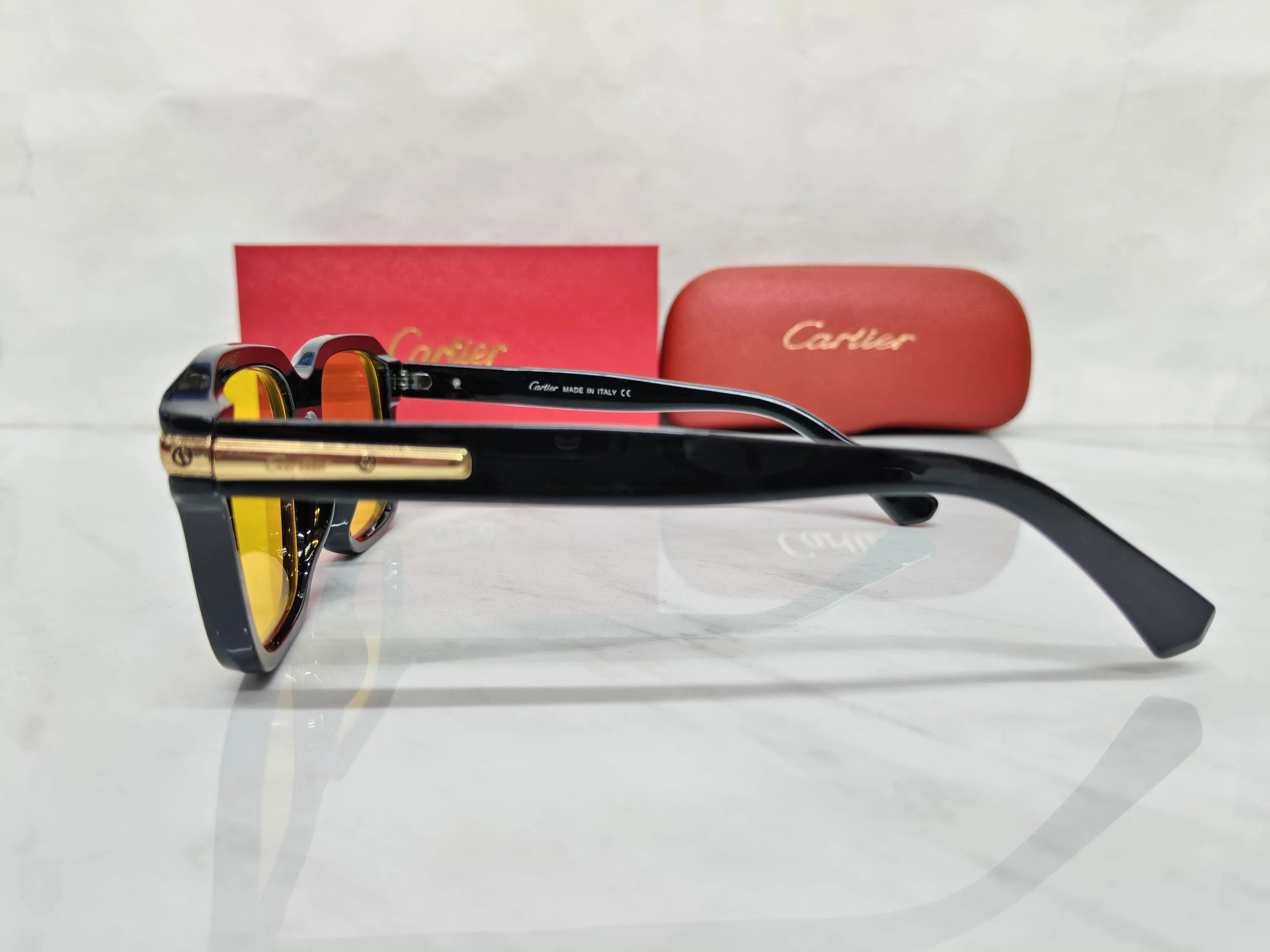 Cartier 0482 BLACK YELLOW