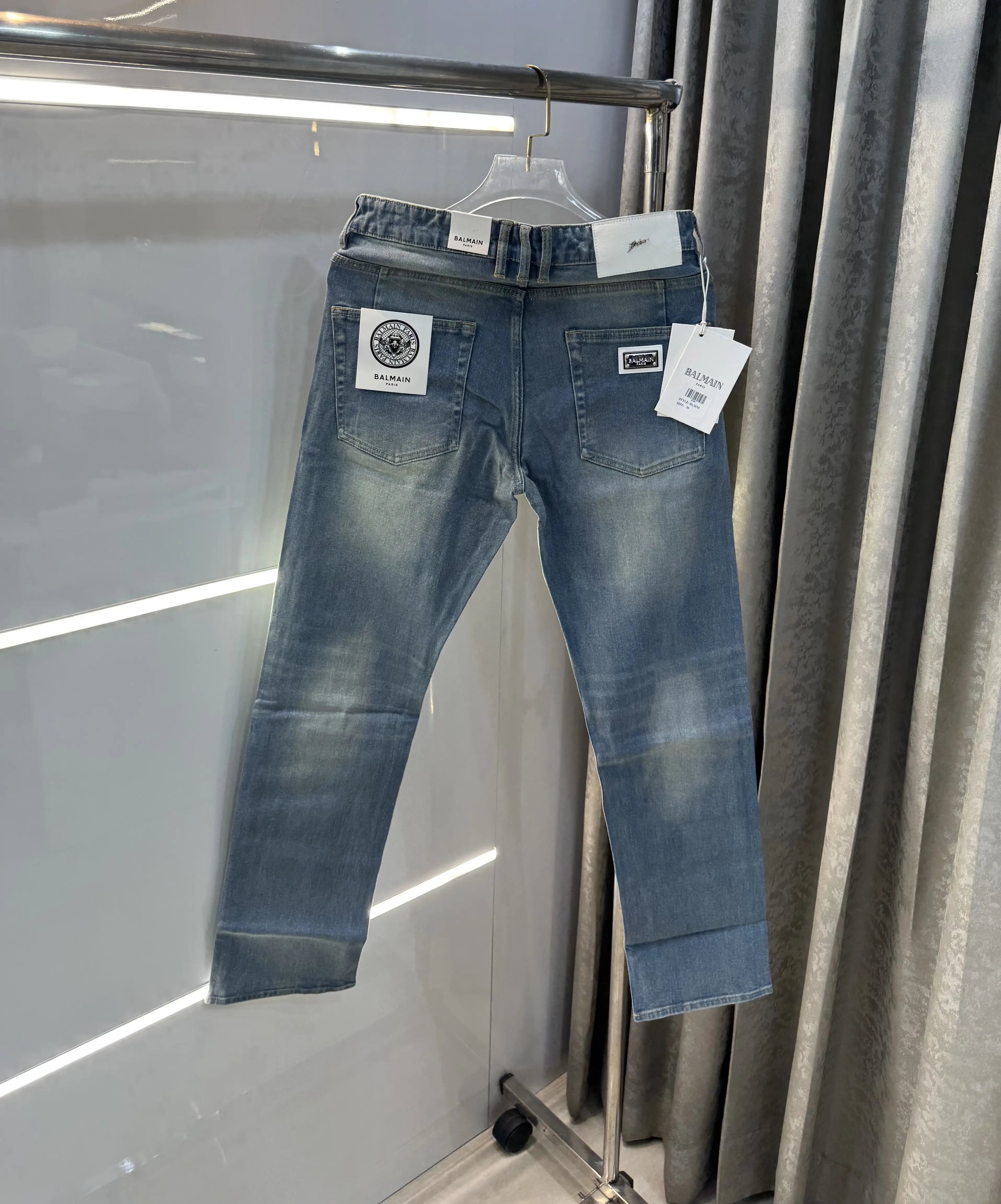 Balmain Paris Greenish Imported Premium Denim Main image