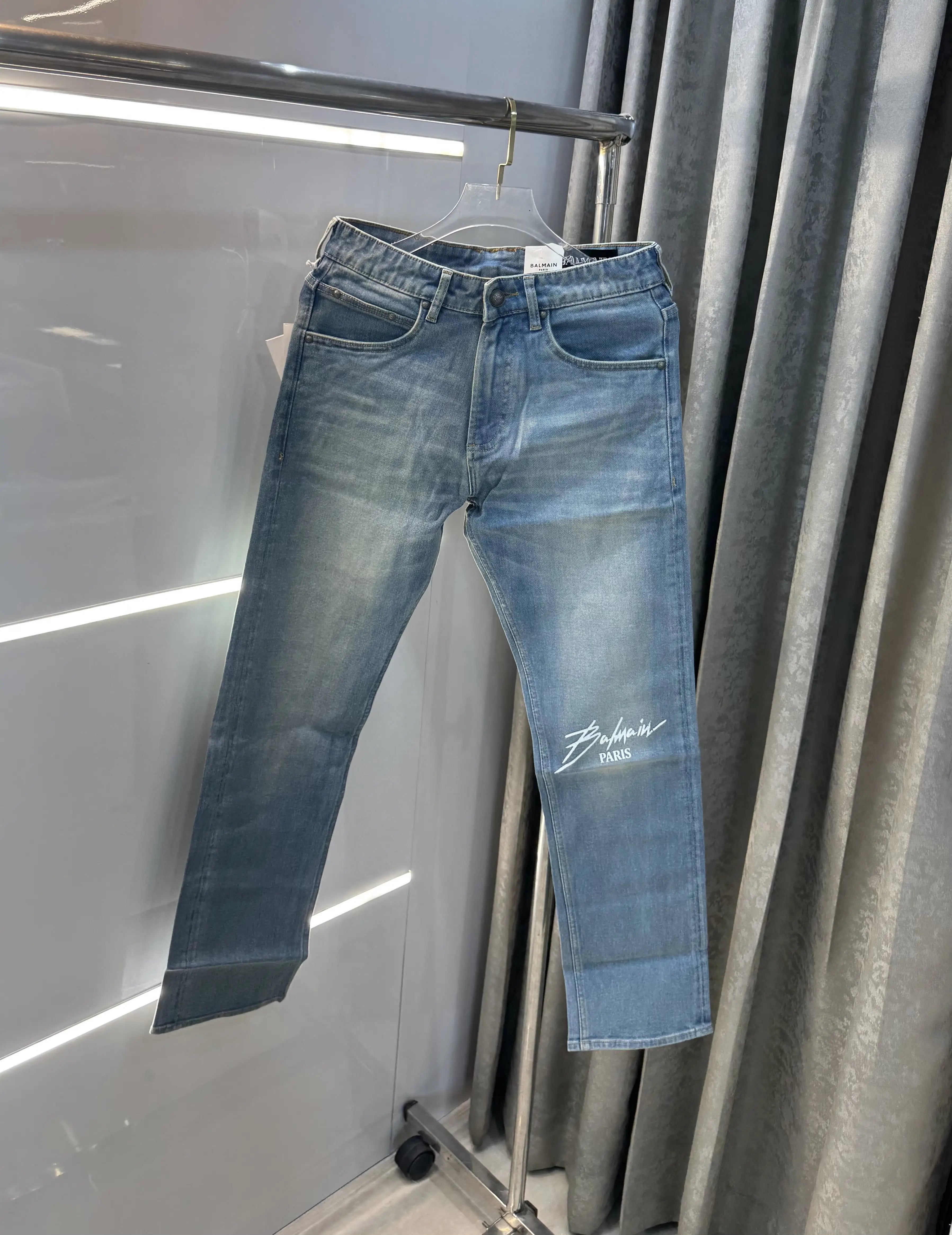 Balmain Paris Greenish Imported Premium Denim Secondary image
