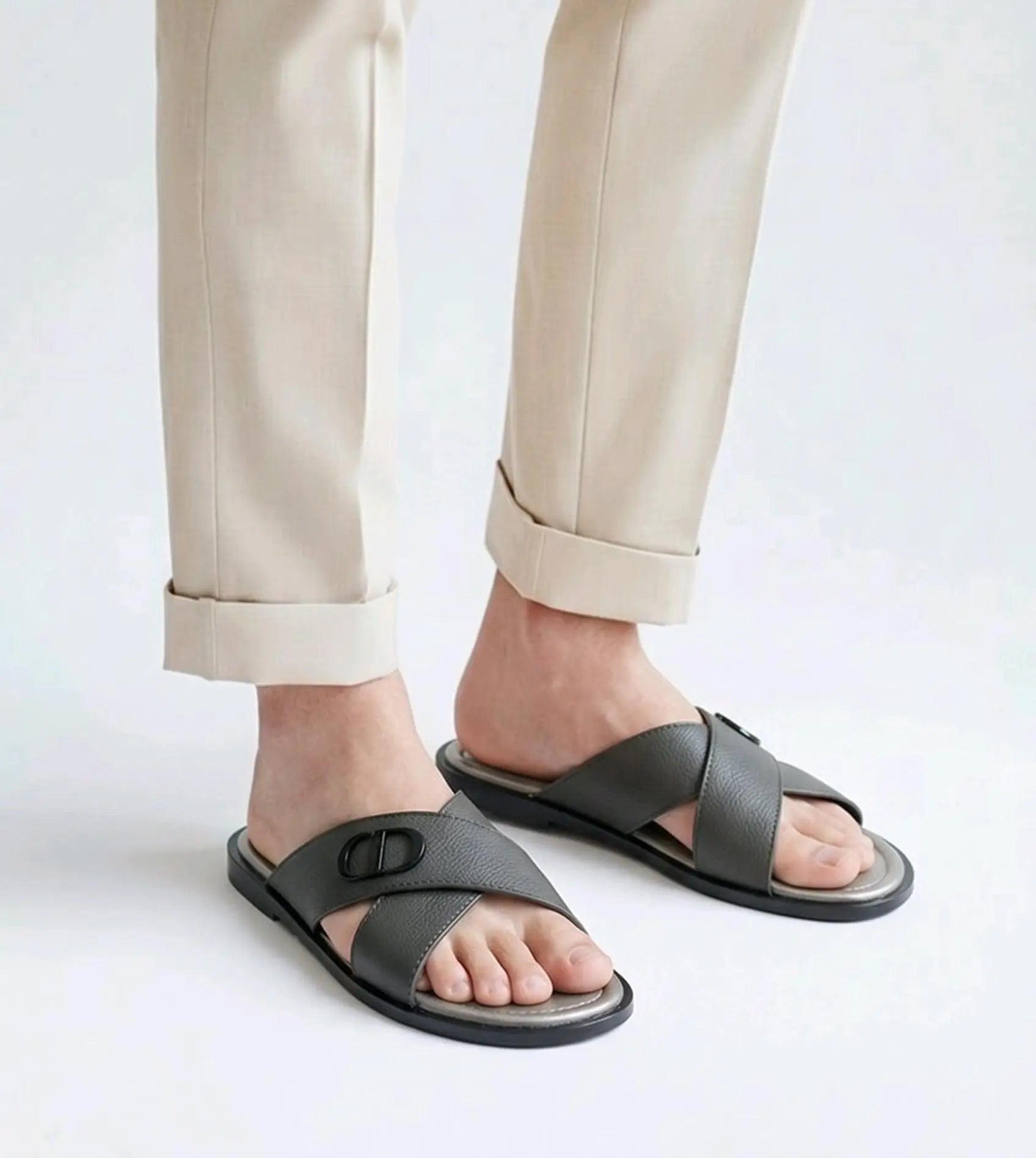 Dior_Grey CD Cross Slide For Men Main image
