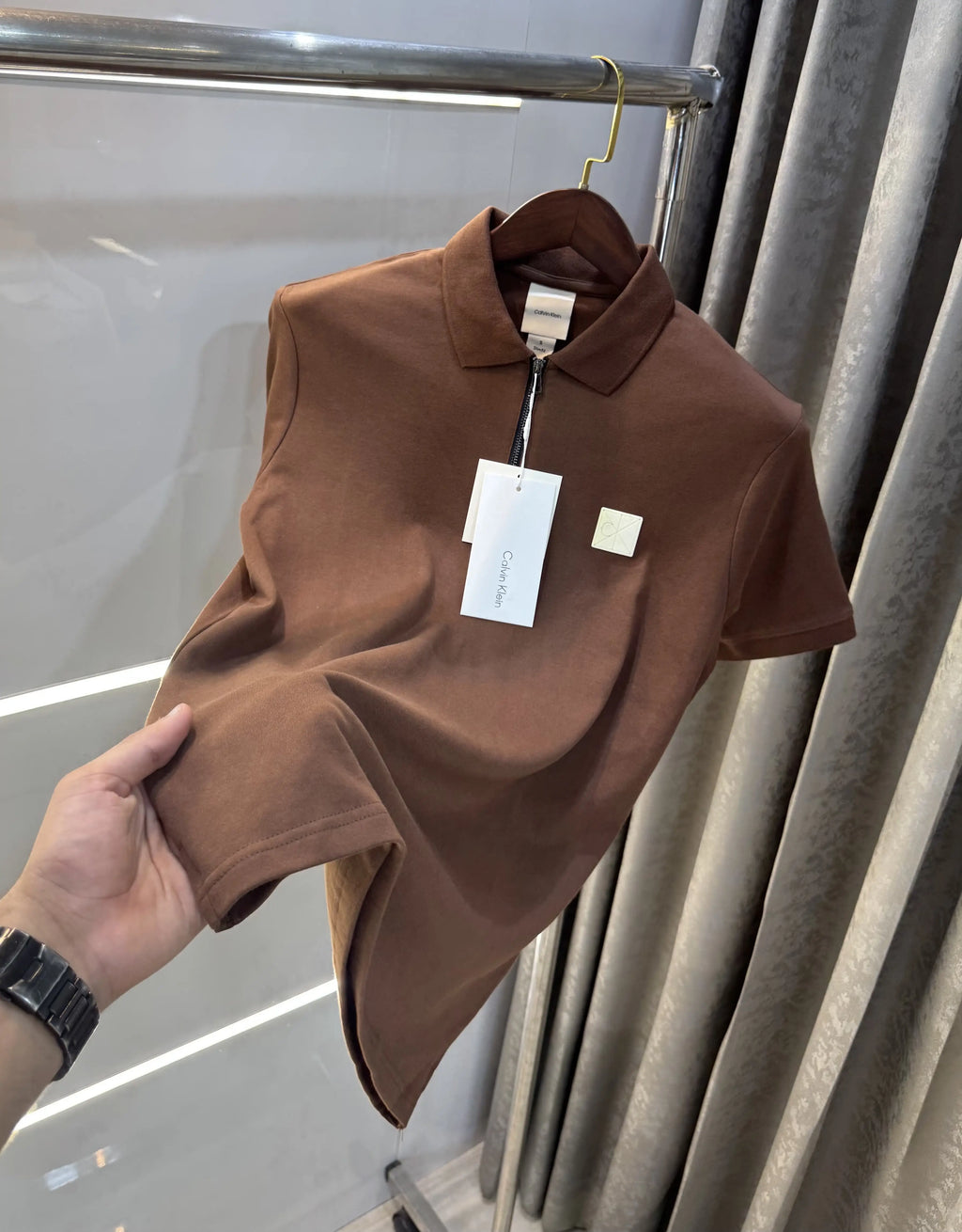 Calvin  Klein Brown Premium Polo T-Shirt