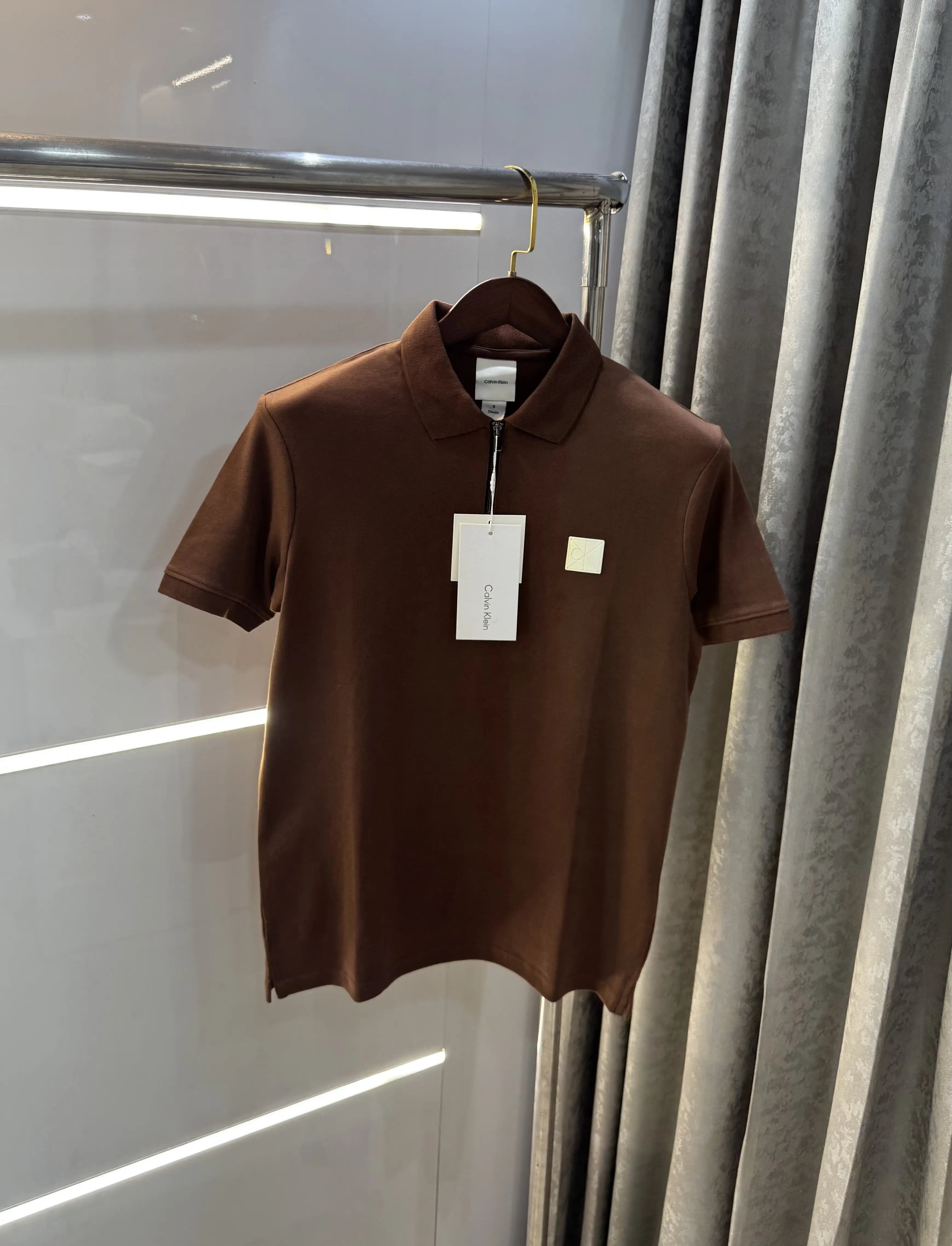 Calvin  Klein Brown Premium Polo T-Shirt Secondary image