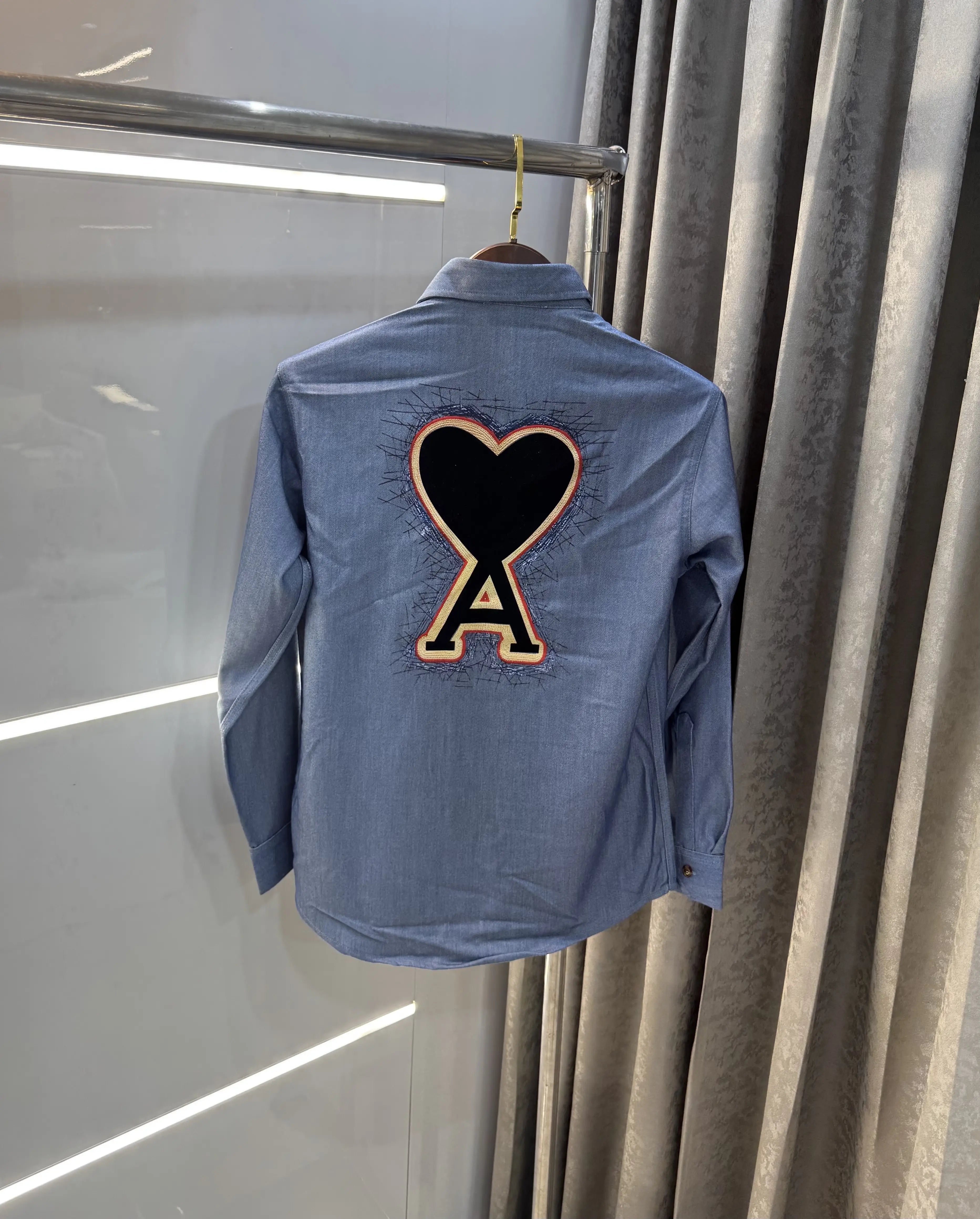 Ami Paris Sky Blue Designer Imported Shirt Main image