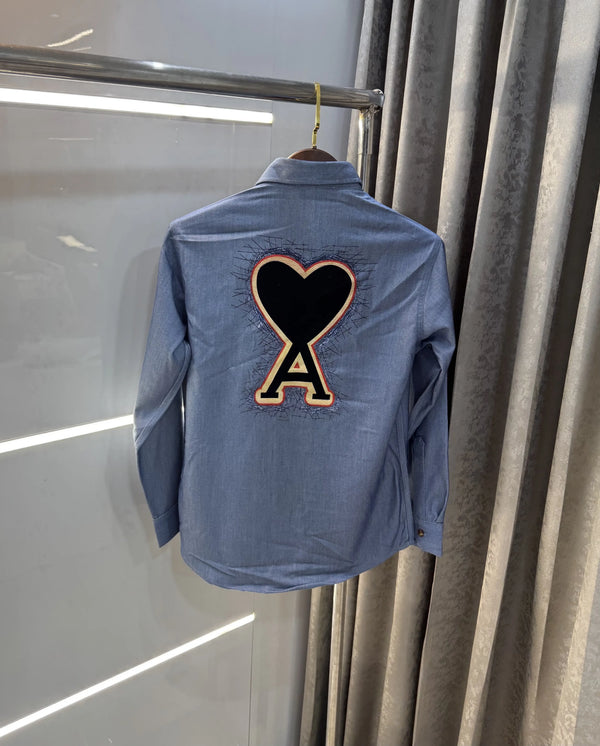 Ami Paris Sky Blue Designer Imported Shirt