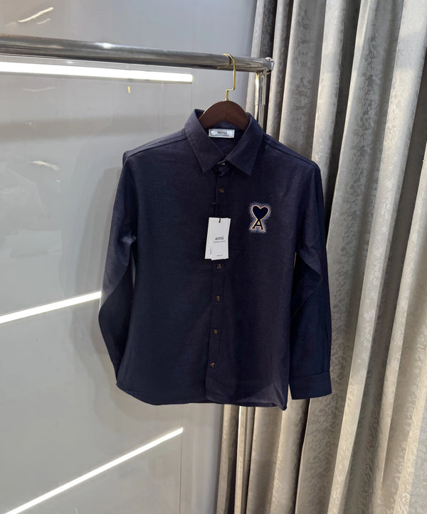 Ami Paris Dark Blue Designer Imported Shirt