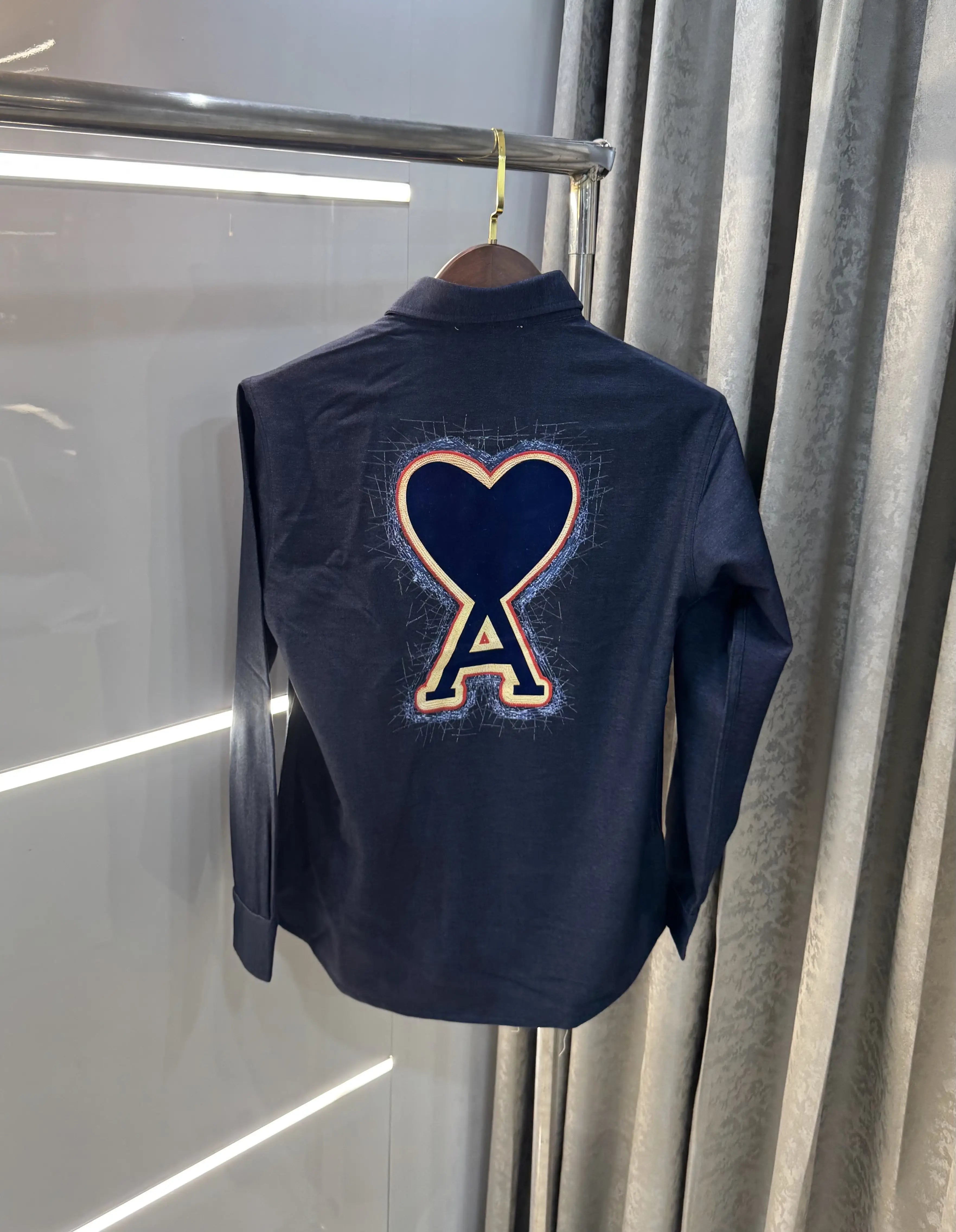 Ami Paris Dark Blue Designer Imported Shirt Main image