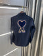 Ami Paris Dark Blue Designer Imported Shirt