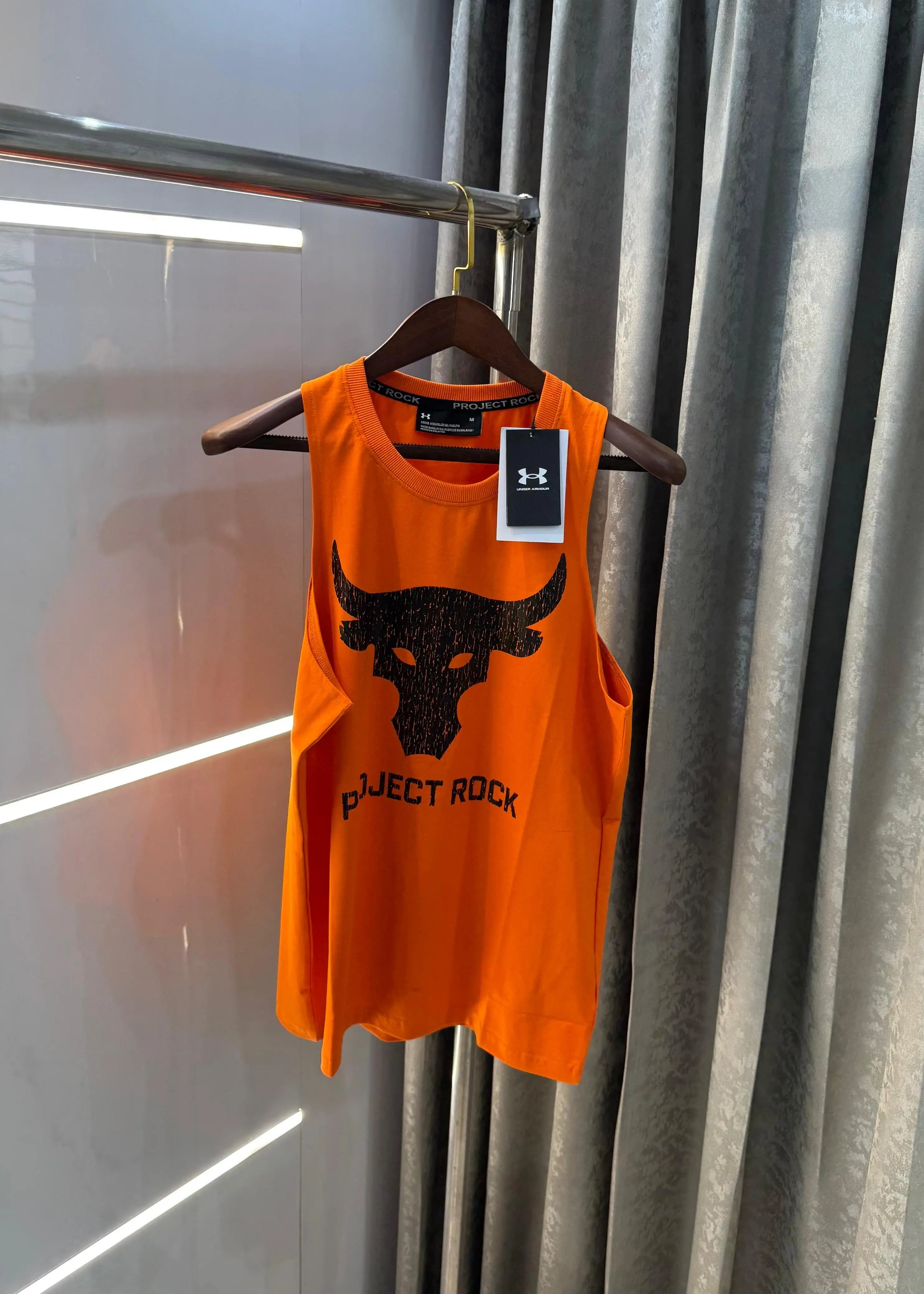 Under Armour Orange Logo Print Premium Sando Secondary image