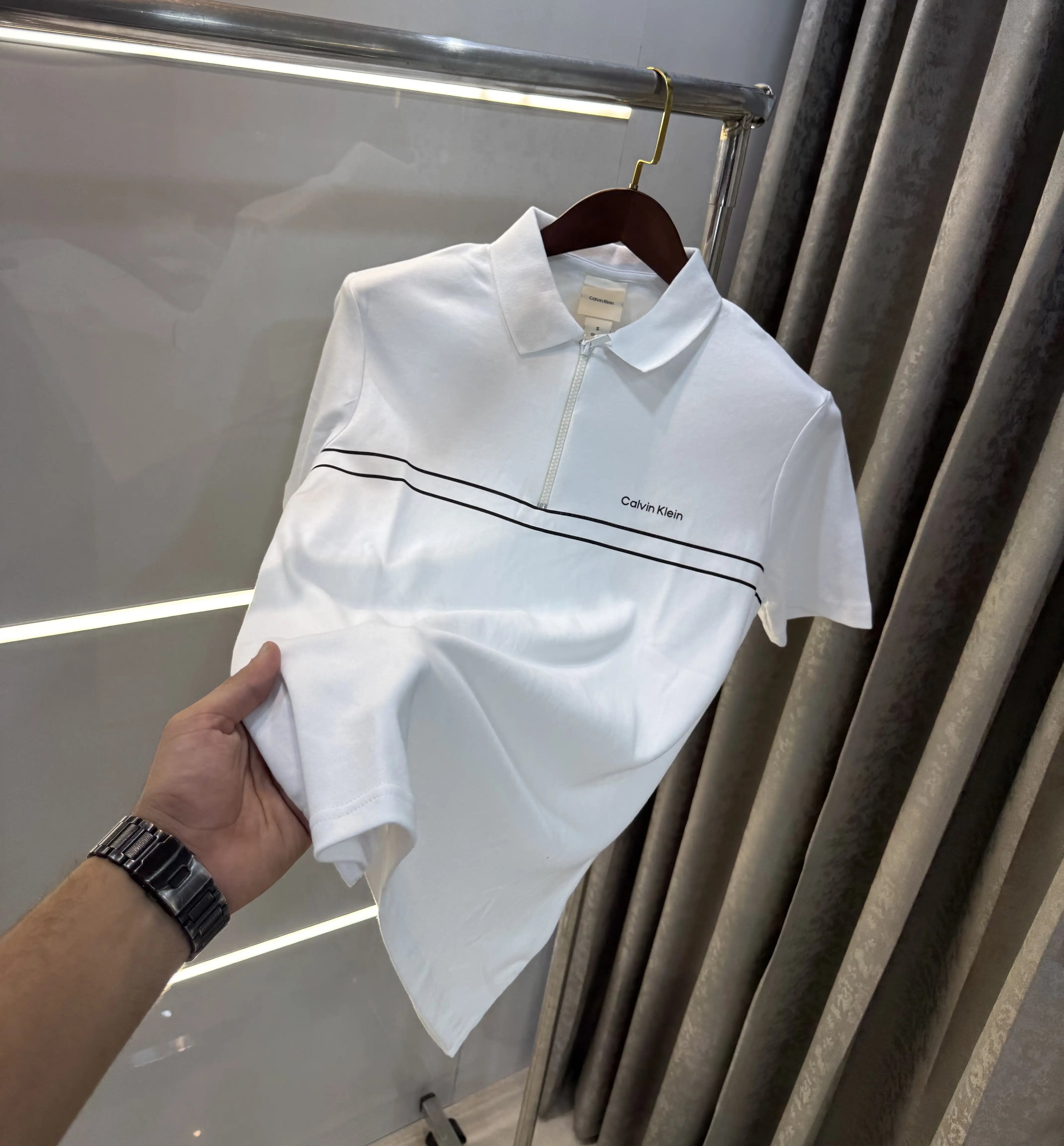 Calvin  Klein White Premium Polo T-Shirt