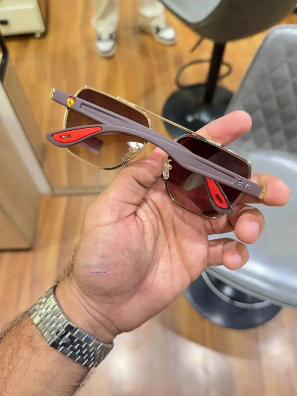 rayban 24006 gold brown shaded