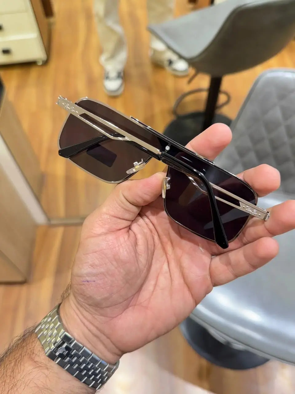 Rayban 24026 silver black