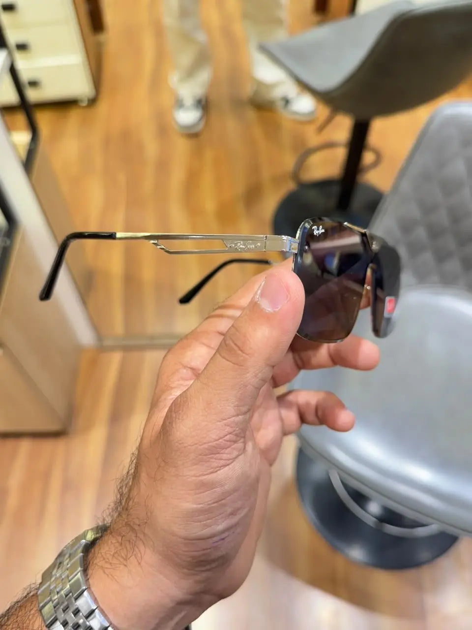 Rayban 24026 silver black