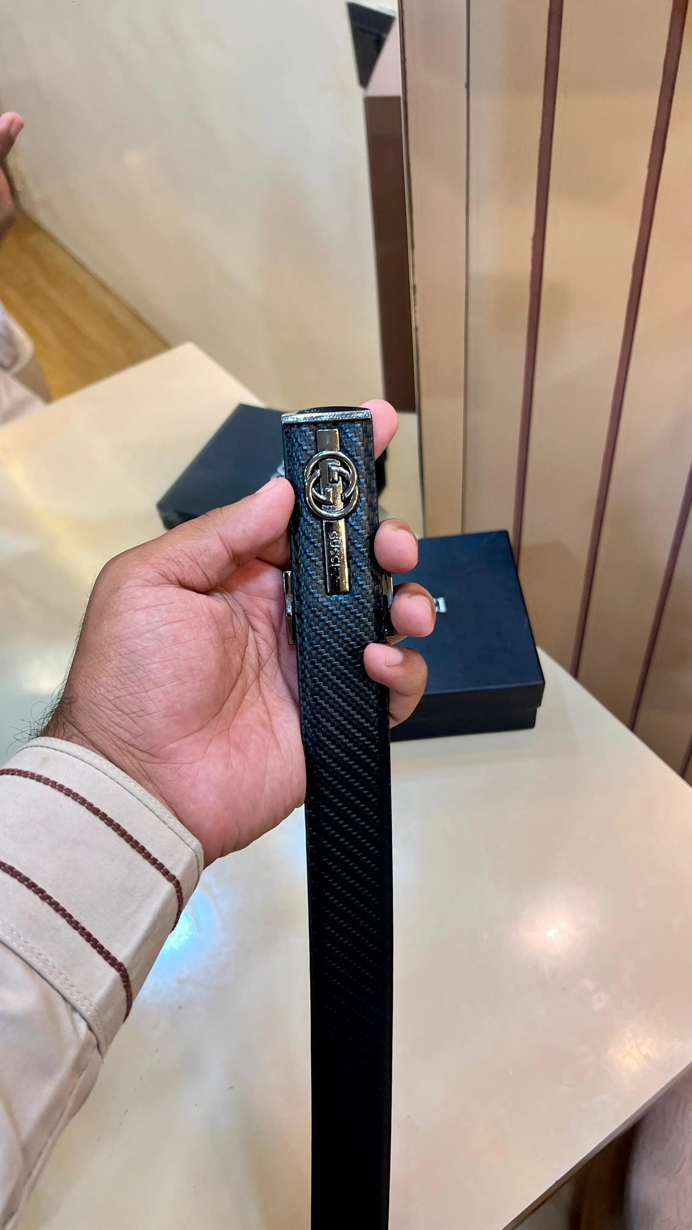 GG GUCCI PREMIUM QUALITY IMP REVERSEABLE BELT WITH OG BOX