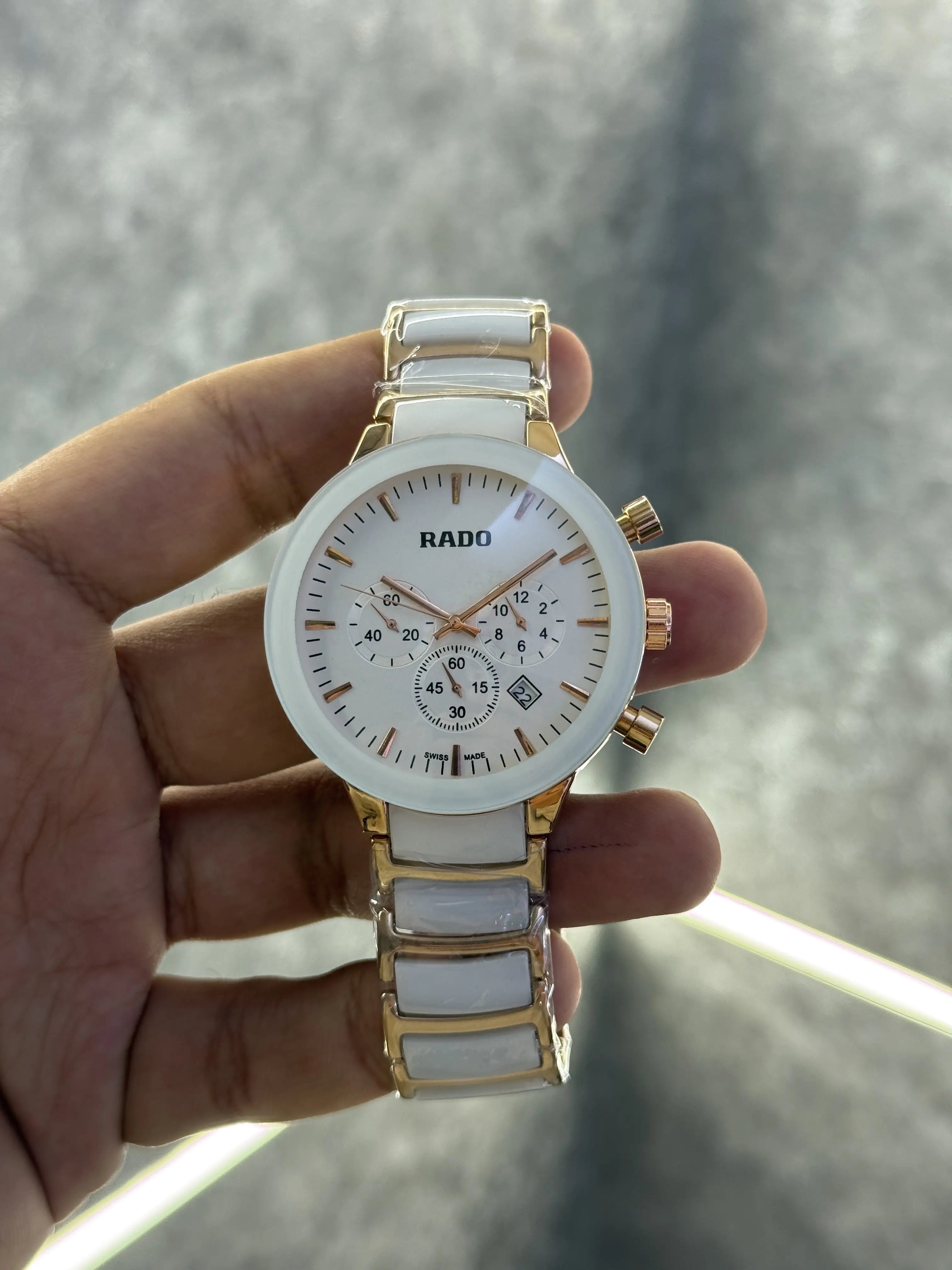 Rado Centrix Ceramic White Rose Gold Premium All Working 054 Main image