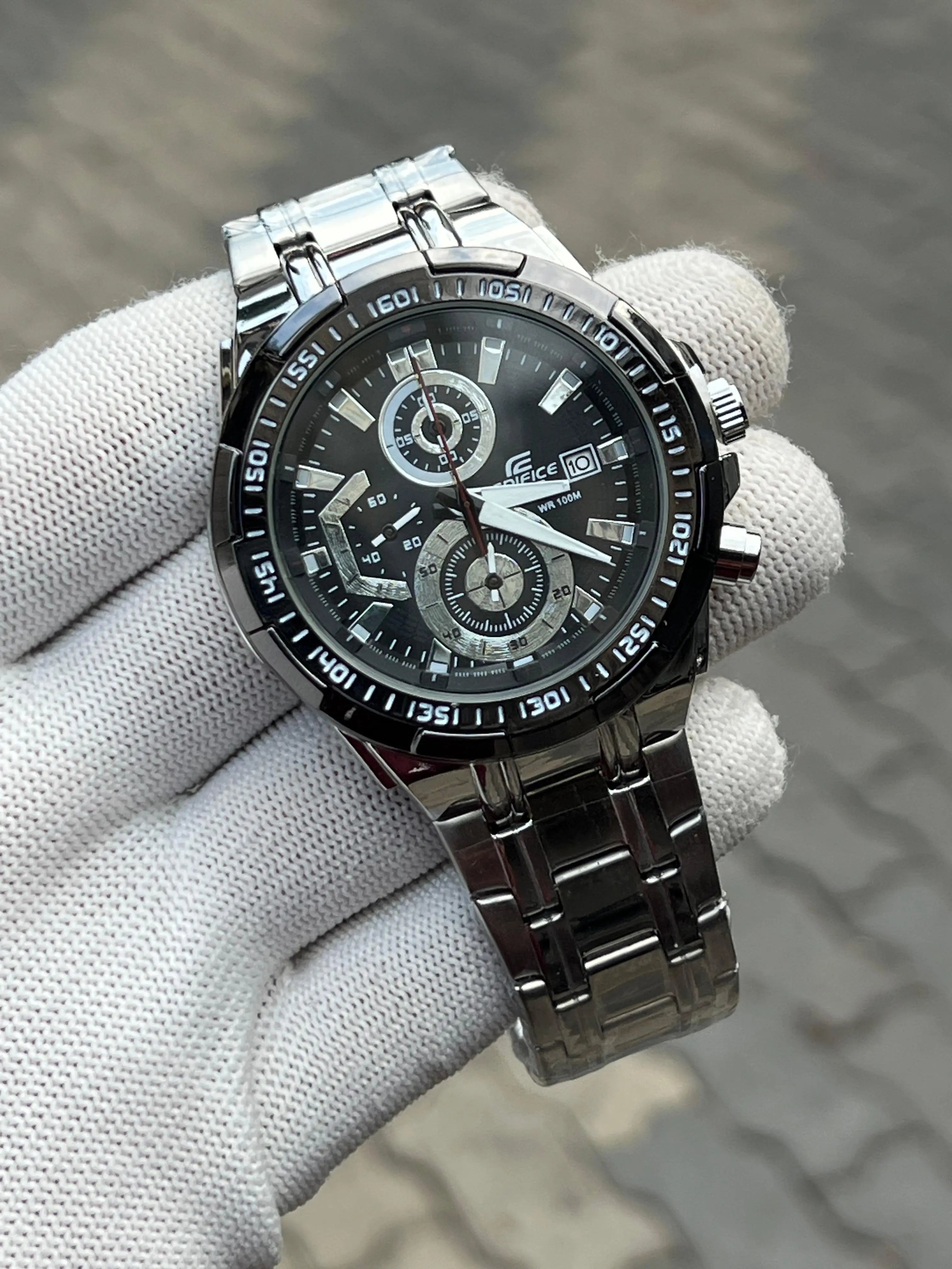 Casio Edifice Silver Black Secondary image