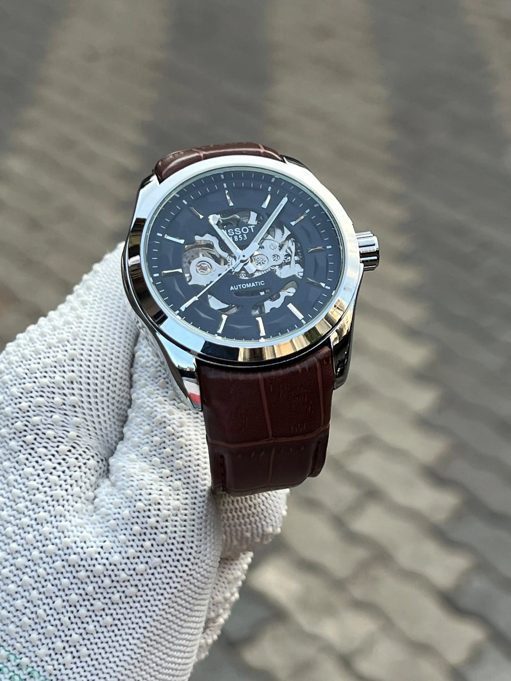 Tisso_t 1853 Automatic Leather Belt