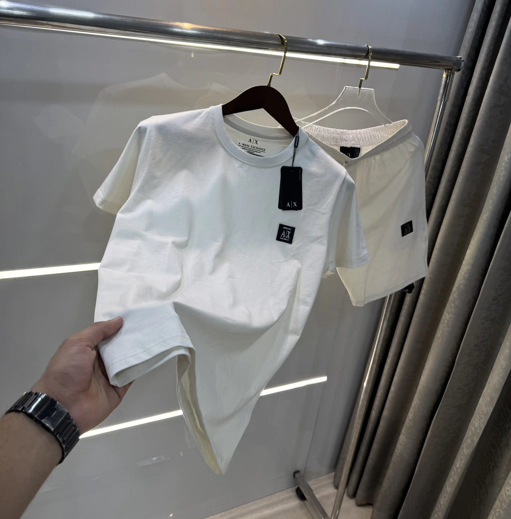 Armani Exchange White Logo Work Premium Cord Set