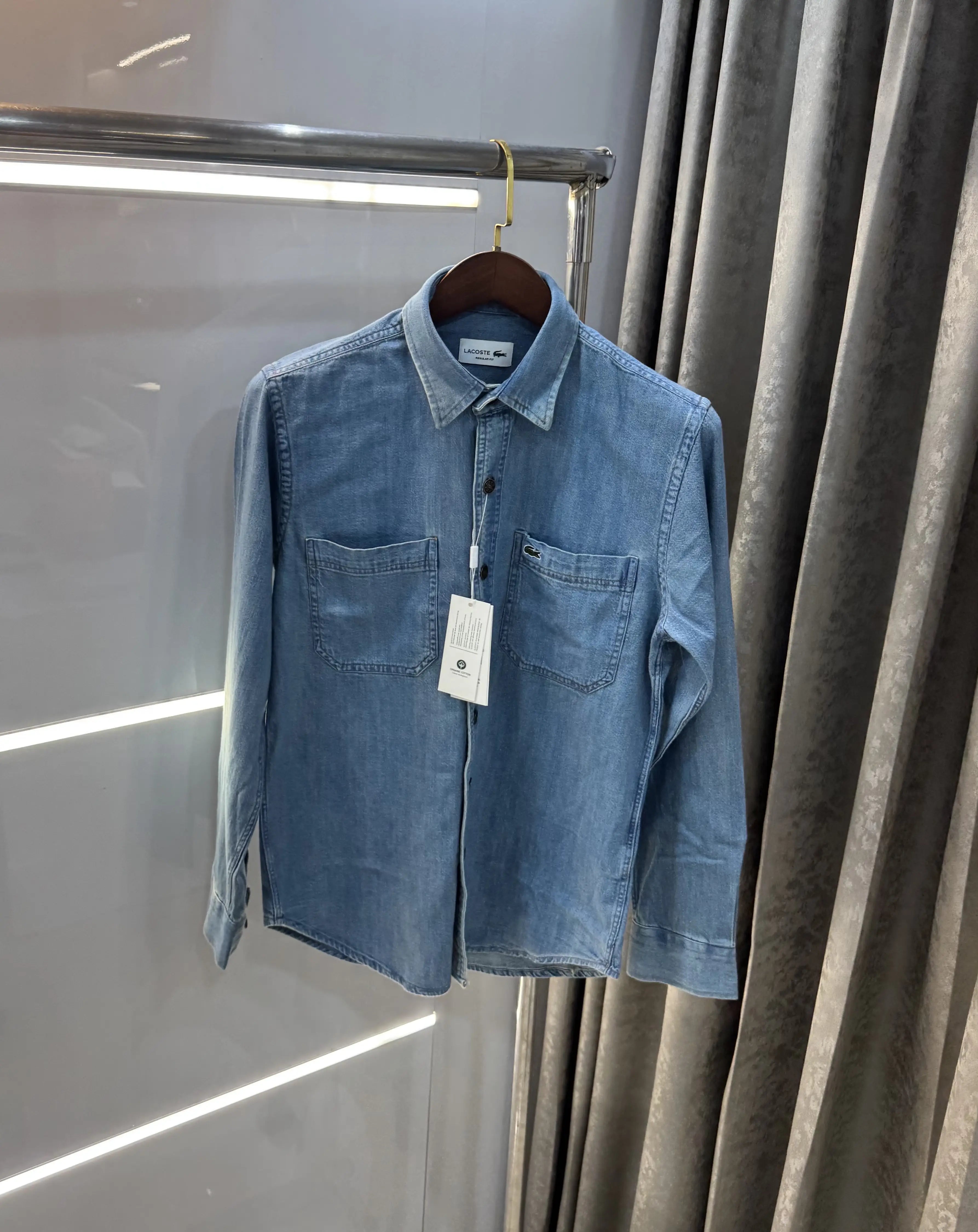 Lacost e Greenish Embroidery Logo Premium Denim Shirt Secondary image
