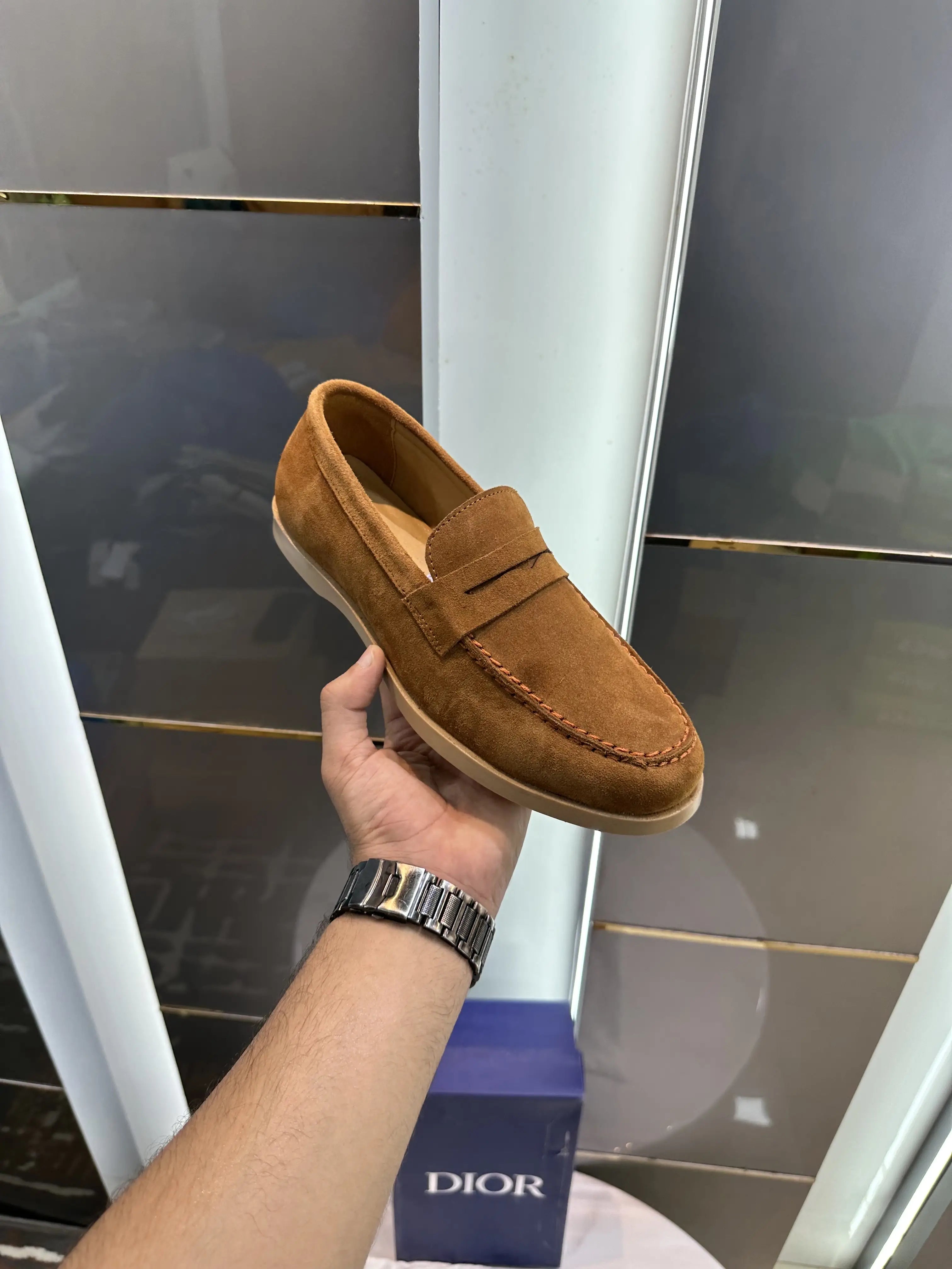 Dior_Tan Premium Suede Leather Formal
