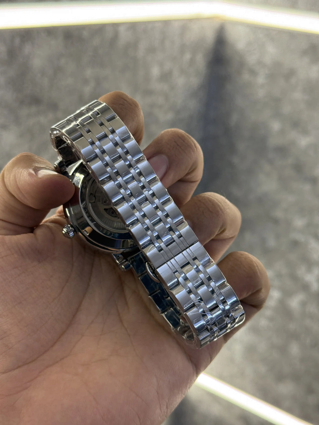 Mont Blanc Tourbillion Automatic Silver Blue