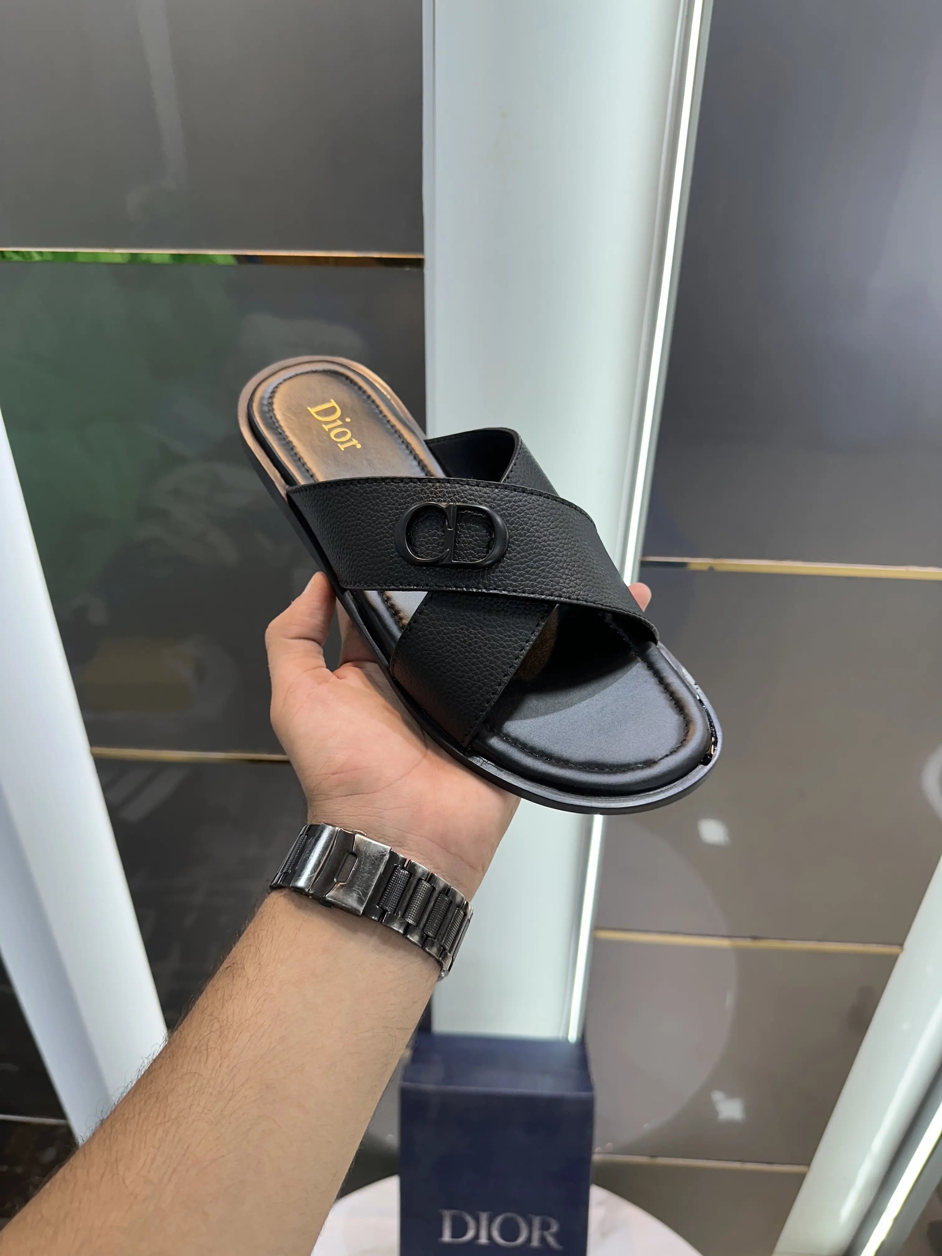 Dior_Cross CD Black Slide For Men Secondary image