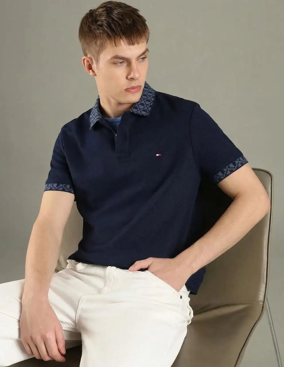 Tomm y Hilfiger Petrol Blue Premium Polo T-Shirt Secondary image