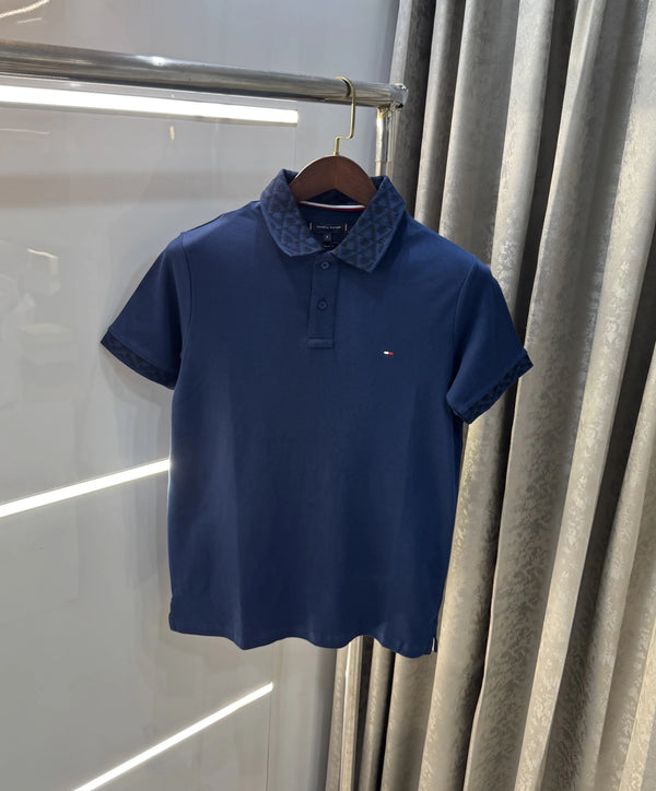 Tomm y Hilfiger Petrol Blue Premium Polo T-Shirt