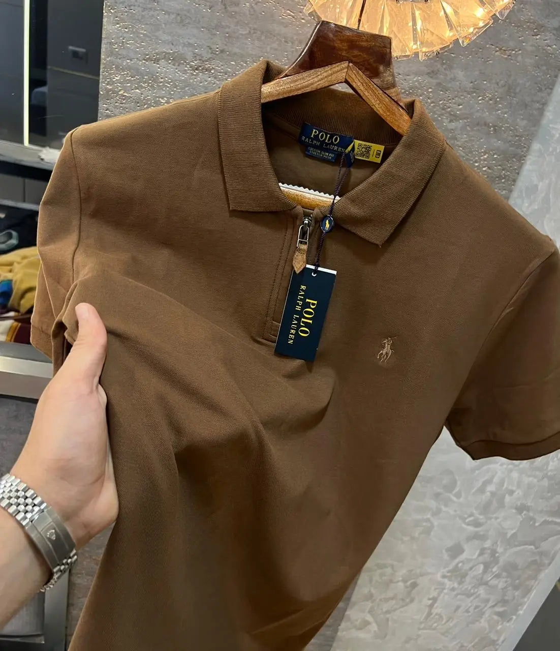 Ralph Lauren Brown Embroidery Logo Premium Classic Polo T-Shirt Secondary image